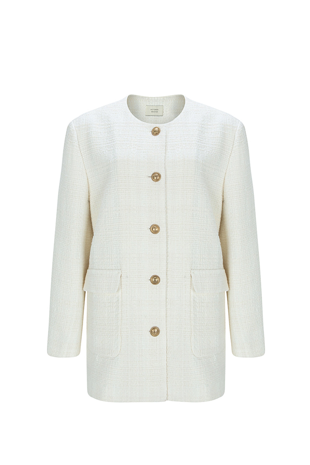 TWEED BOX JACKET_IVORY