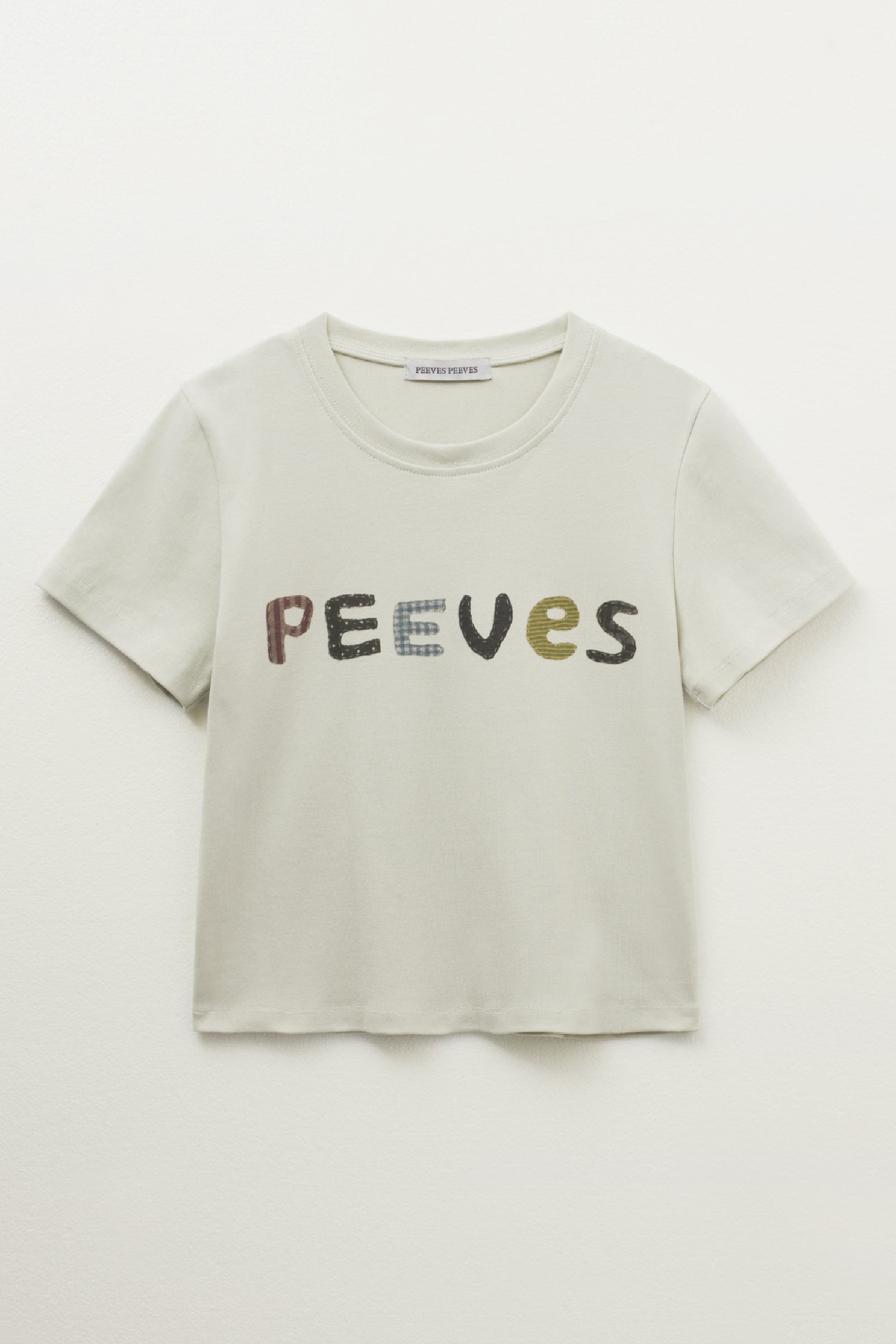 SCANNED NEEDLEWORK CROPPED T-SHIRT_VERT CITRON