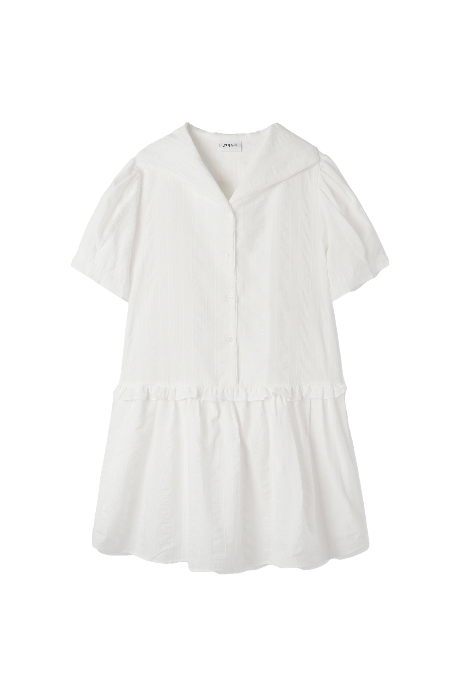 LACE COLLAR DRESS_WHITE