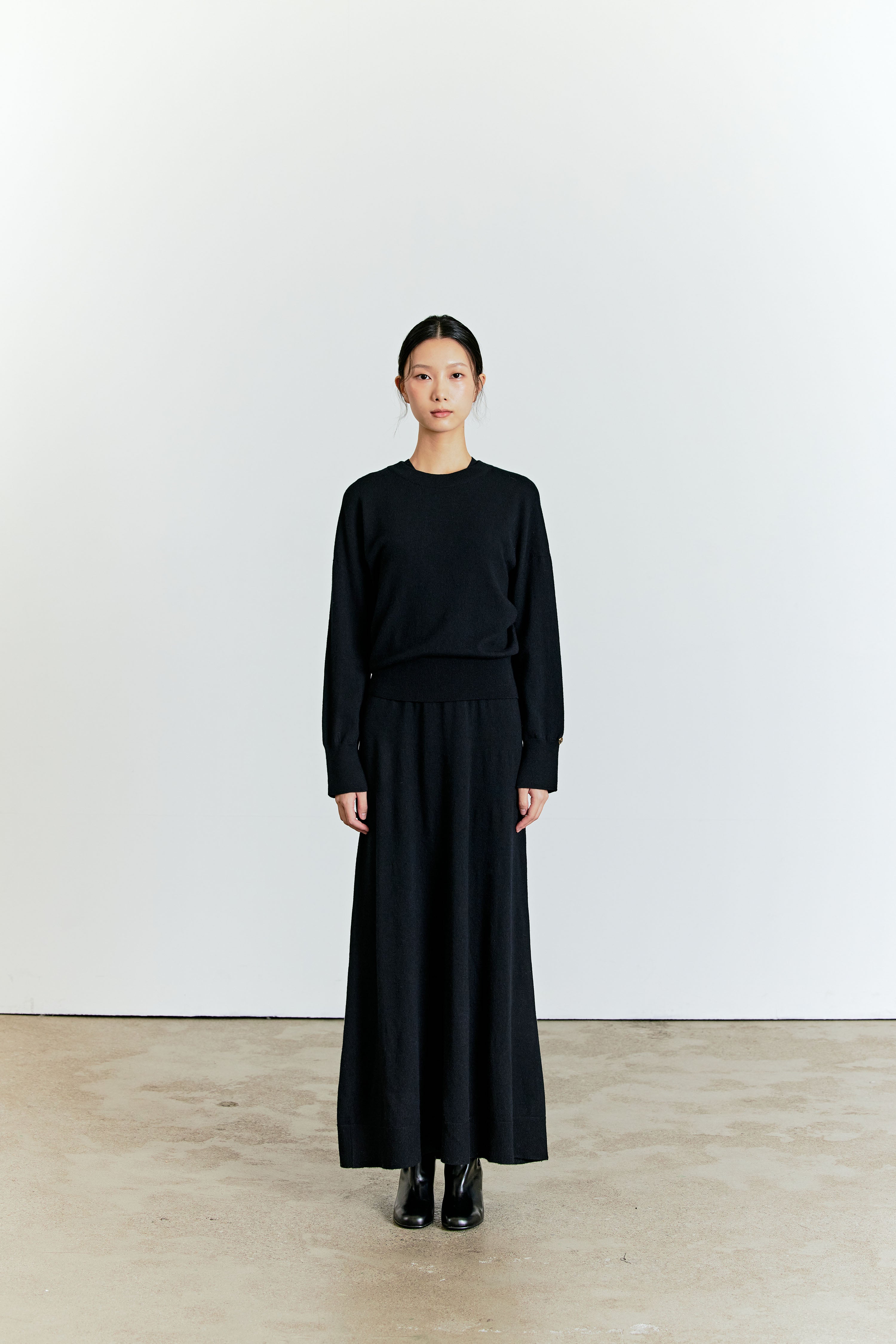 WHOLE GARMENT 2WAY KNIT_BLACK