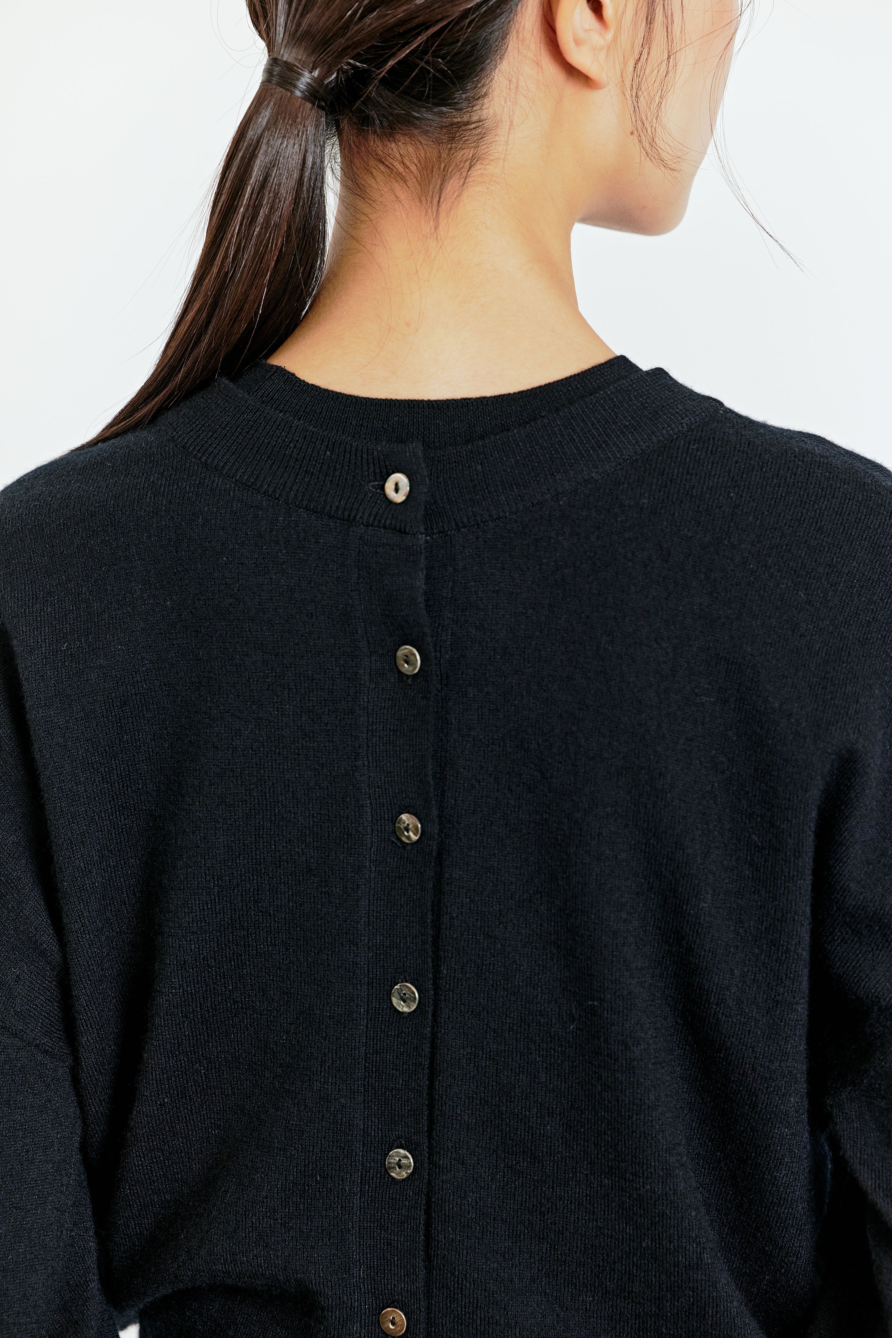 WHOLE GARMENT 2WAY KNIT_BLACK