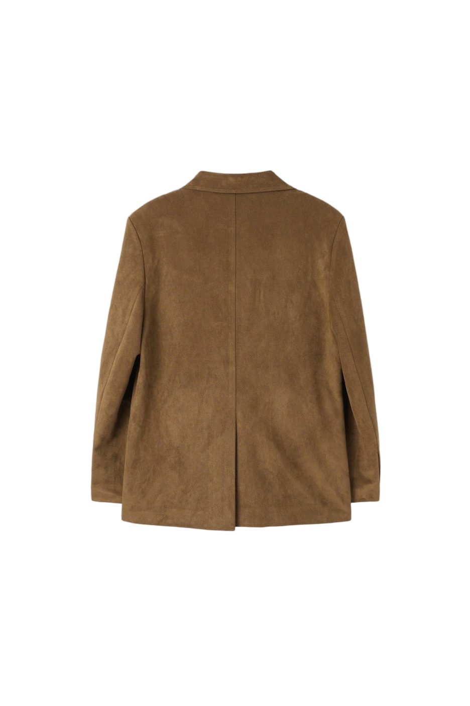 VESTE OVERSIZE EN DAIM_MARRON