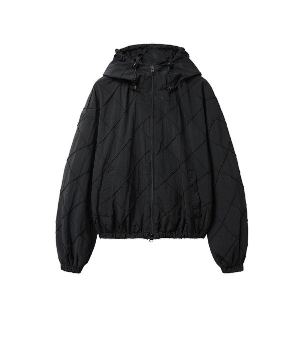 DIAMOND NYLON WINDBREAKER_BLACK