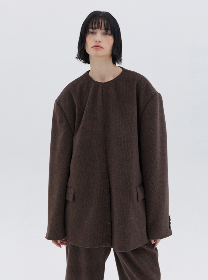 REVERSE DESIGN BLAZER_BROWN
