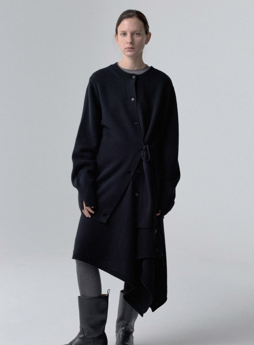 DOUBLEWAY CARDIGAN_BLACK