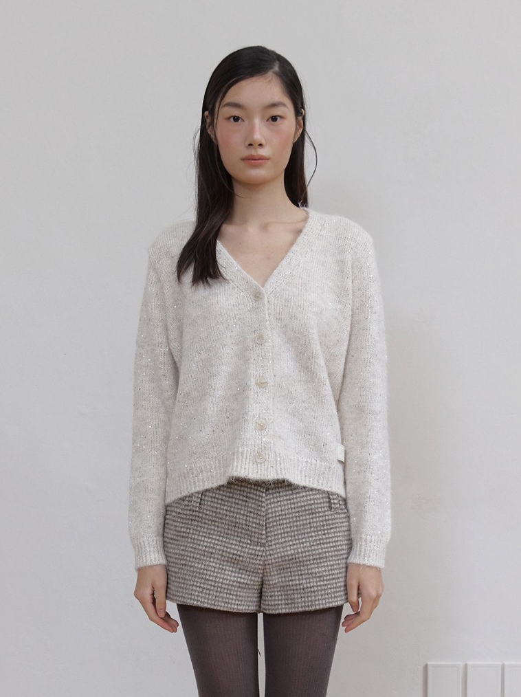 TWINKLE WOOL CARDIGAN_IVORIE