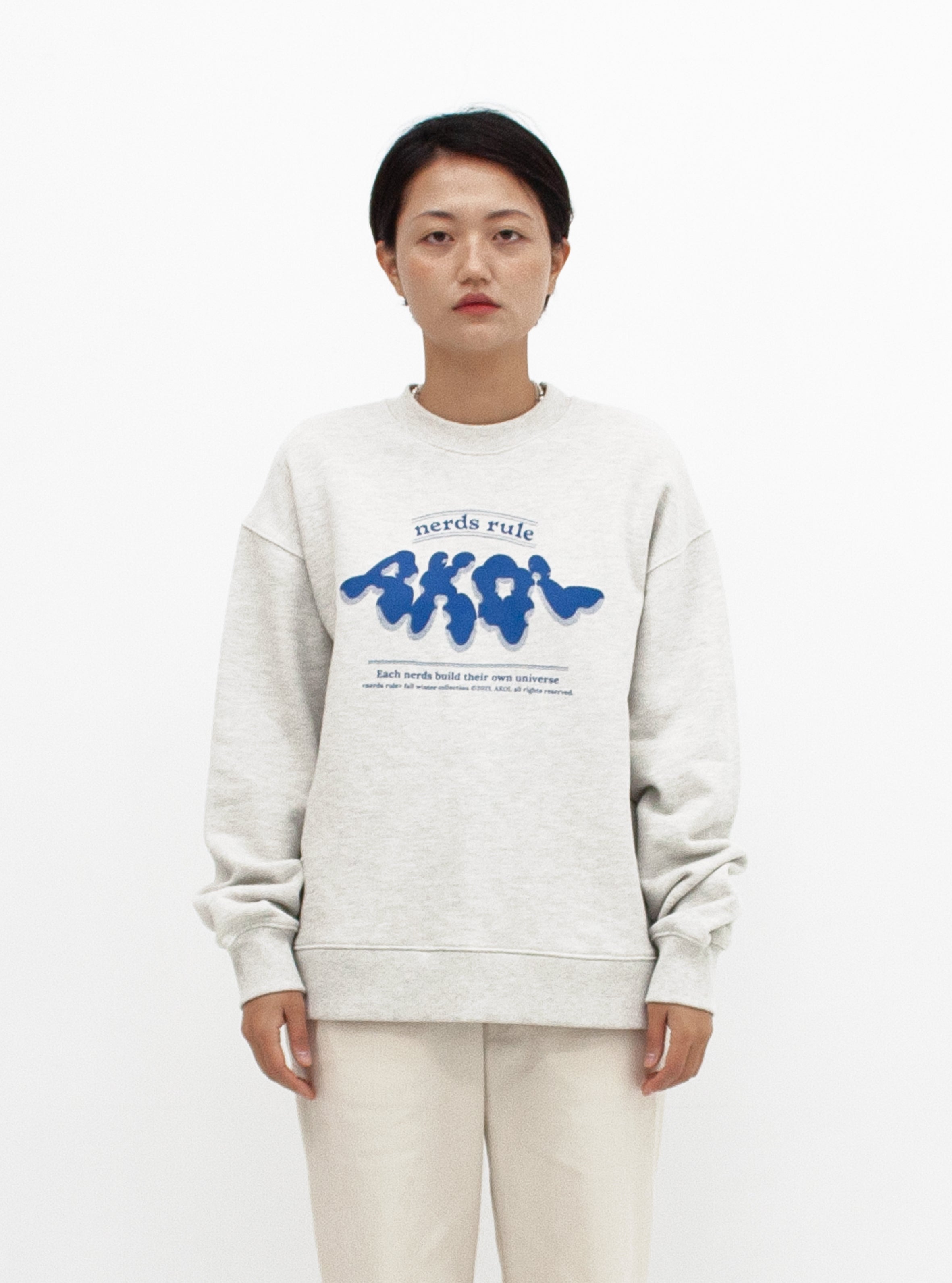 OVERSIZED LOGO PRINTED SWEATSHIRT_MELANGE