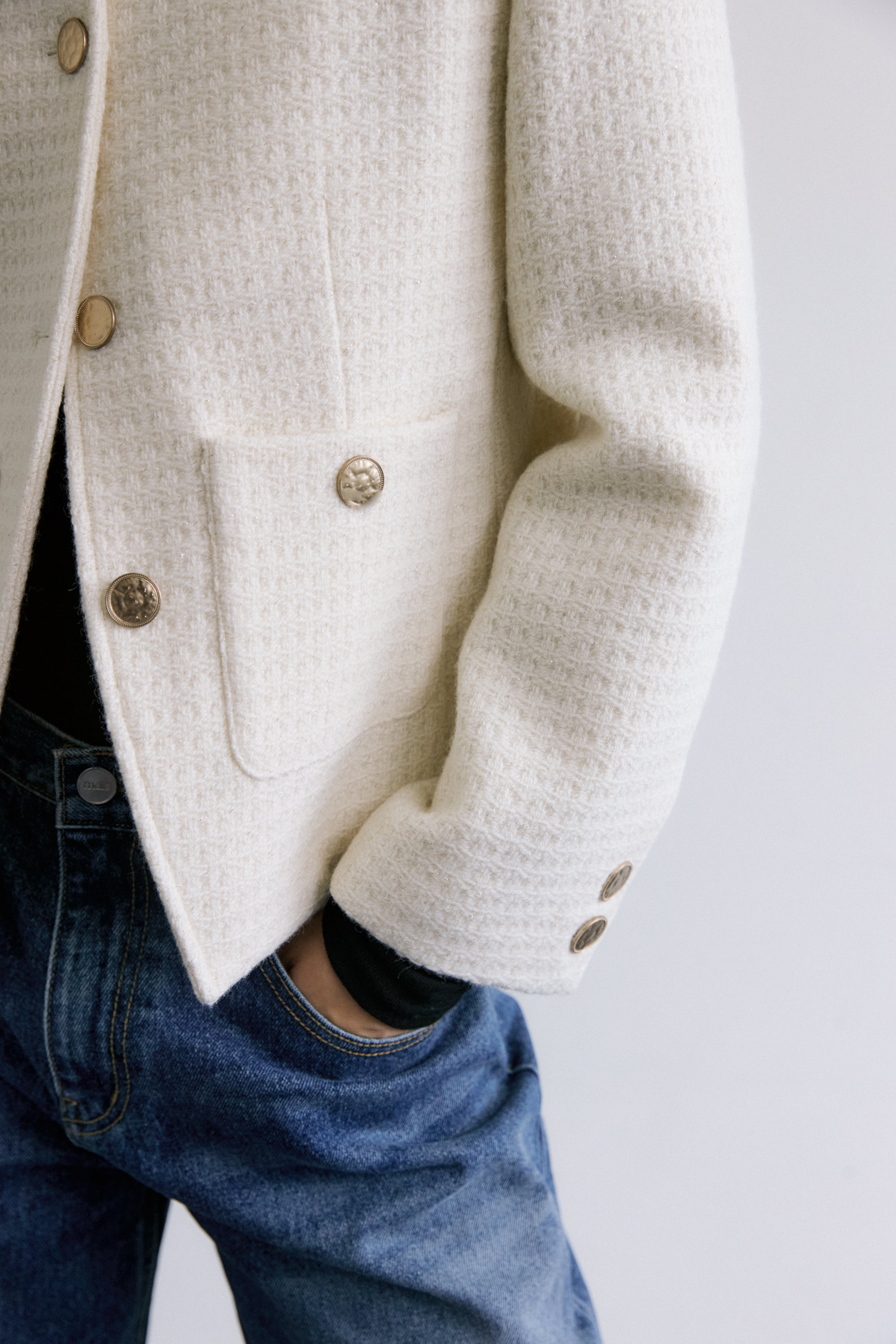 SHINING CLASSIC TWEED JACKET_IVORY