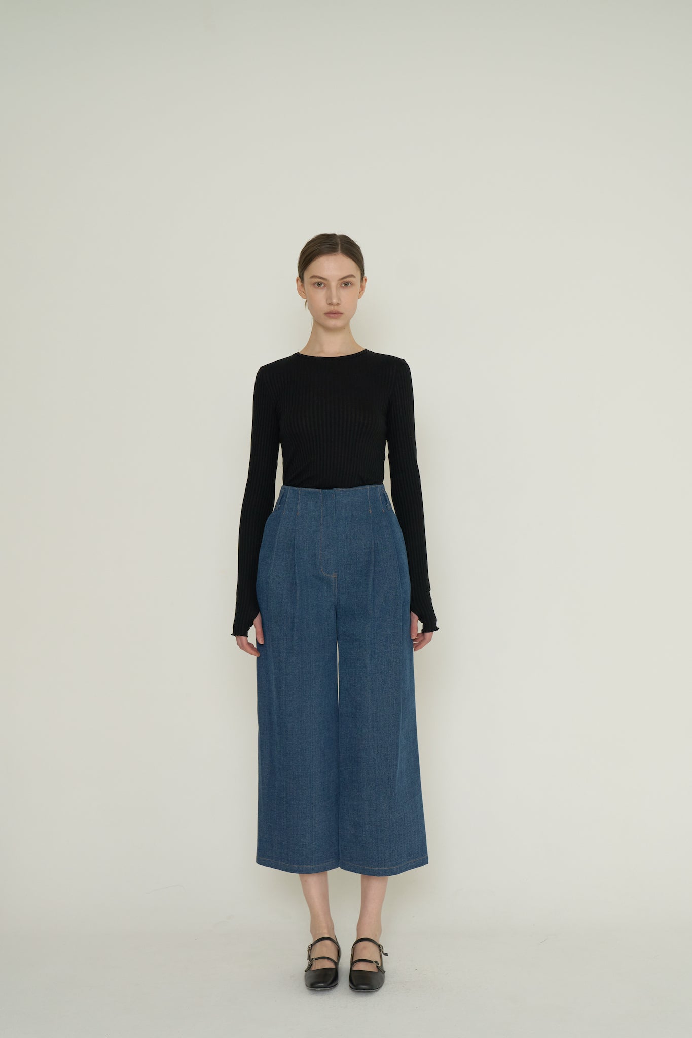 OCTOBER SECOND, V PANTALON DENIM_BLEU