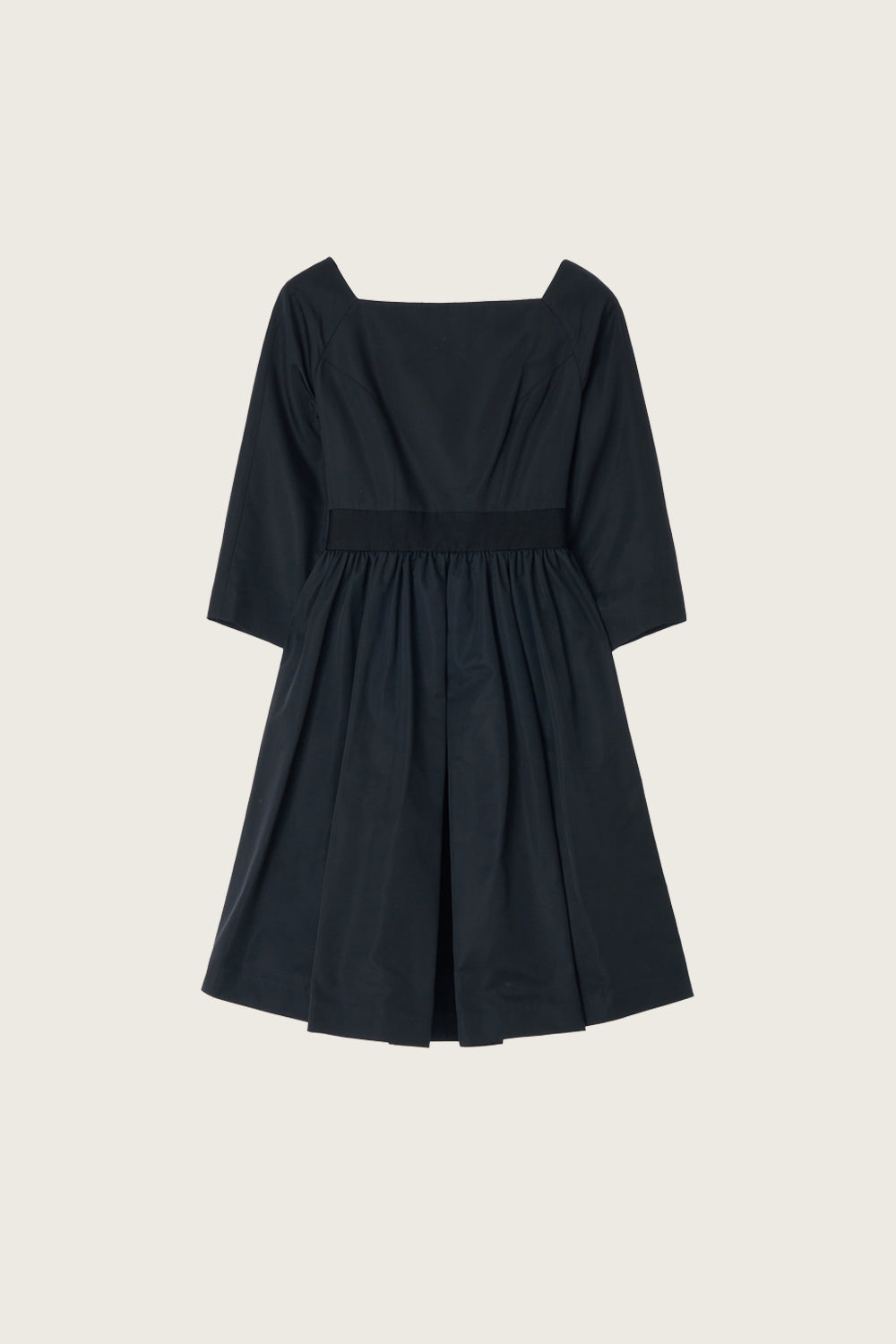 SQUARE NECK MINI DRESS_NOIR