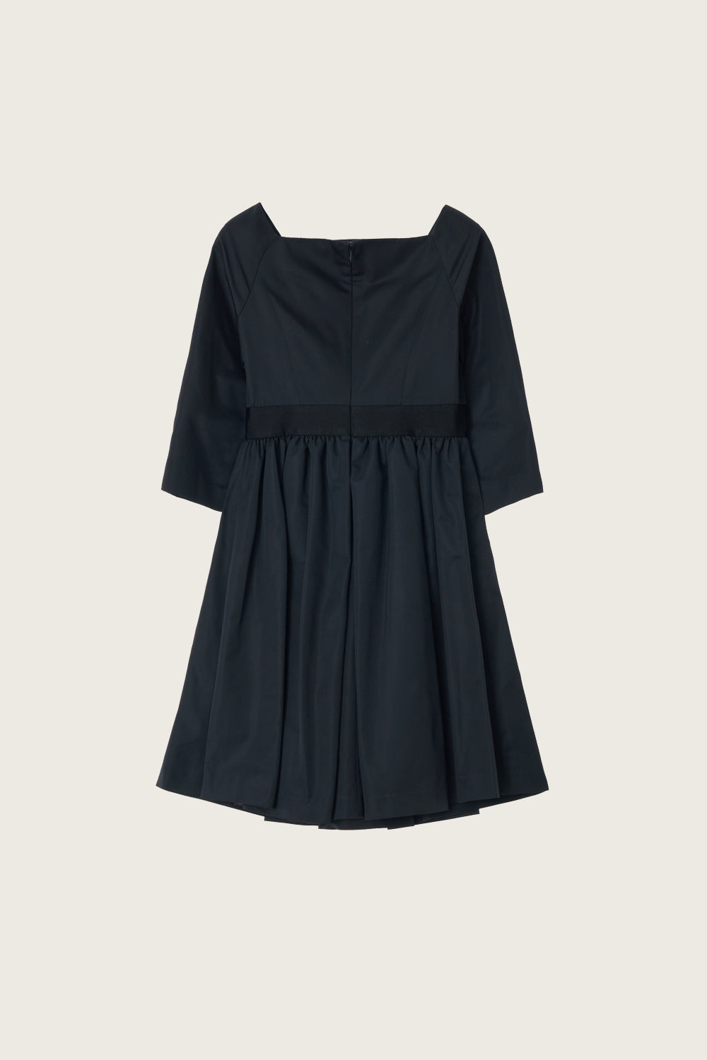 SQUARE NECK MINI DRESS_NOIR