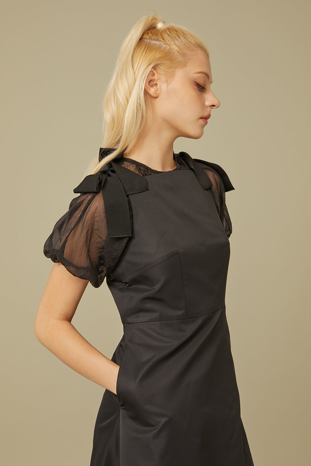 BOW DRESS_BLACK