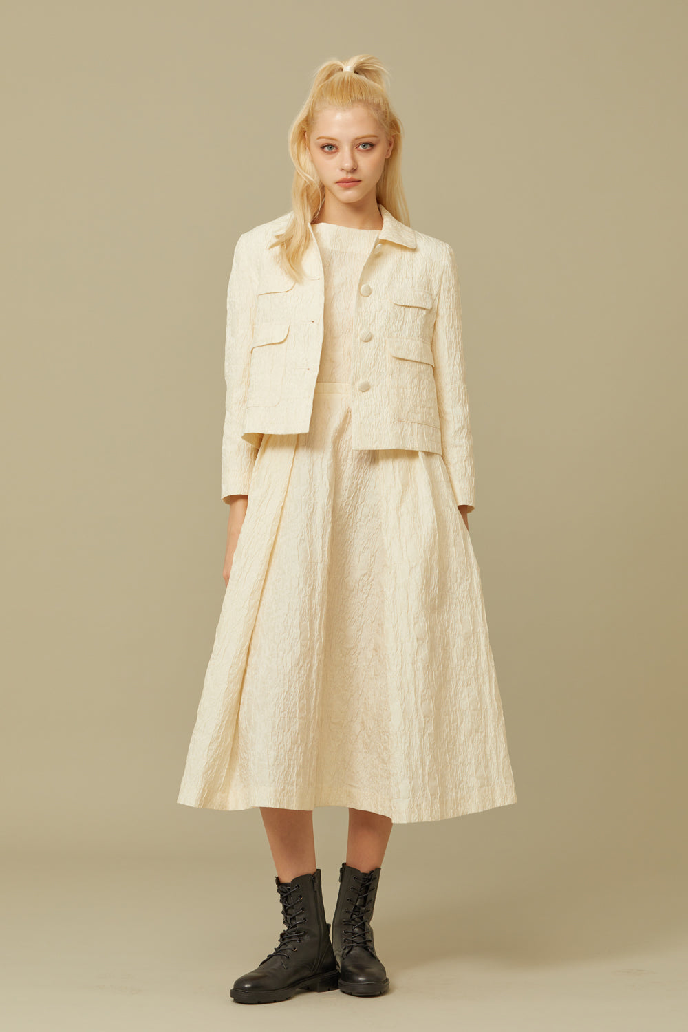 JACQUARD POCKET JACKET_IVORY