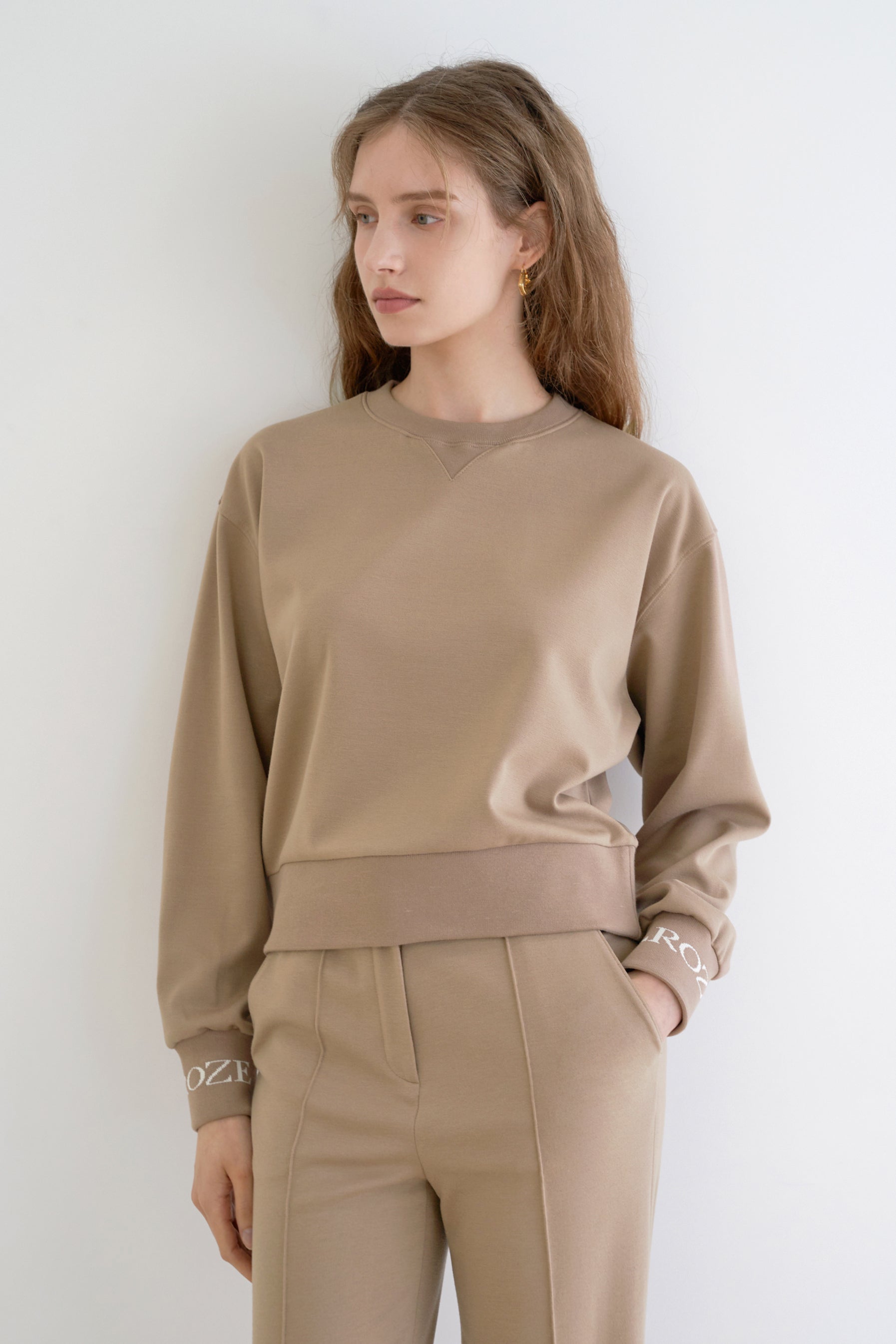 JACQUARD SWEATSHIRT_BEIGE