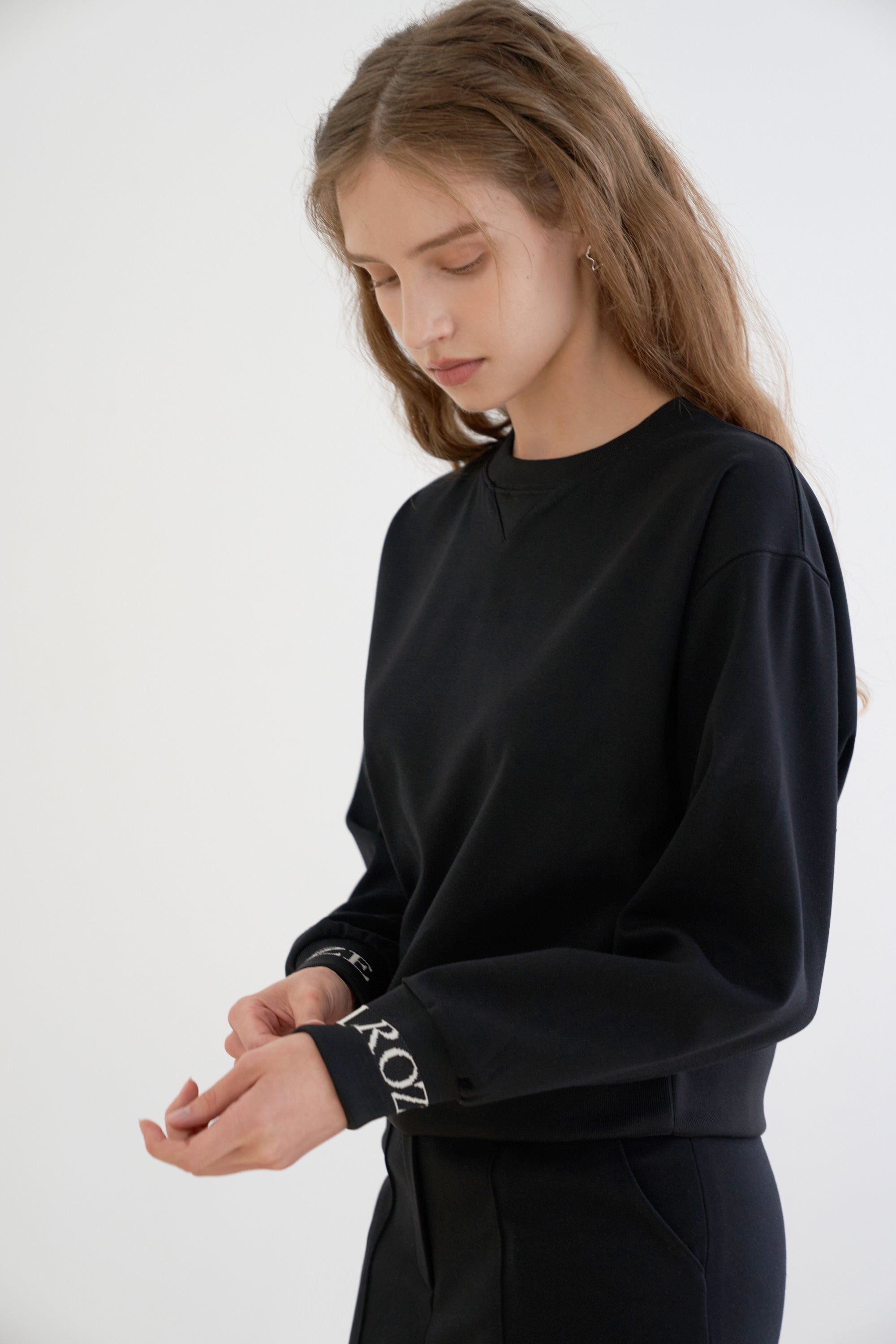 JACQUARD SWEATSHIRT_BLACK