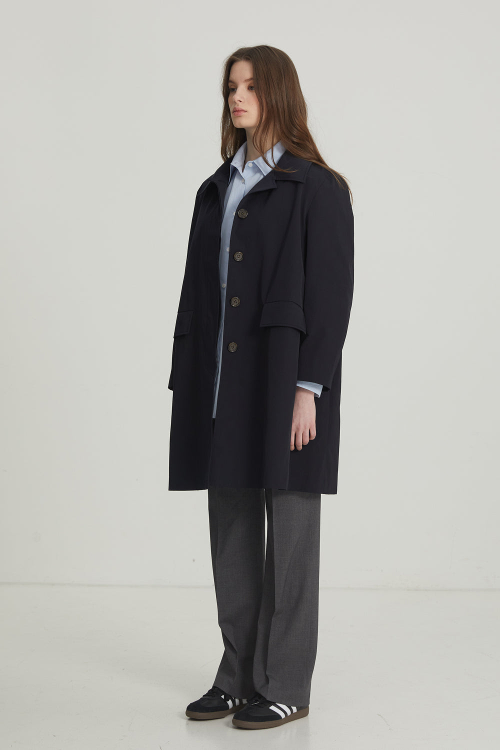 LESAVOIR, MANTEAU OVERSIZE BALMACAAN_BLEU MARINE