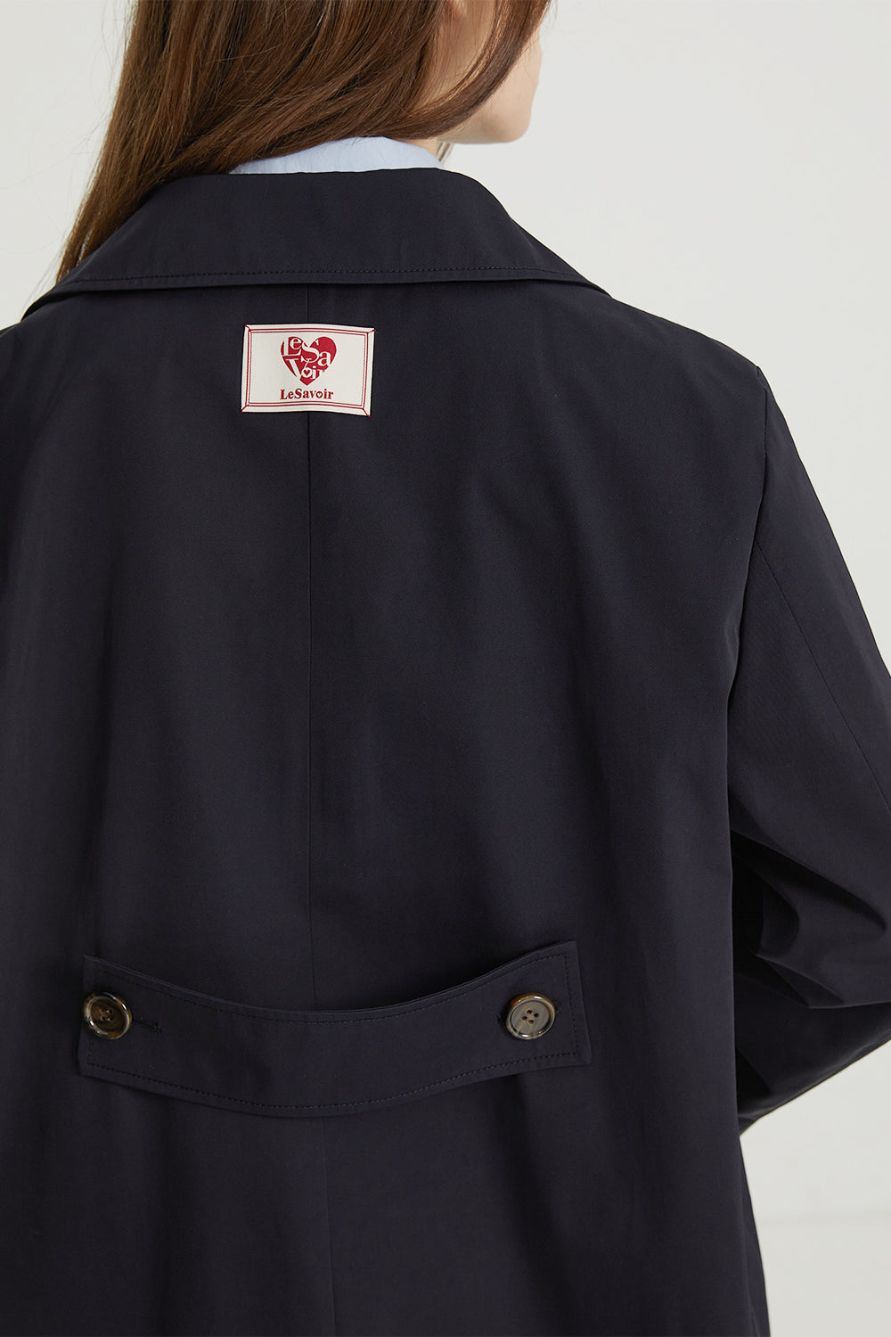 LESAVOIR, MANTEAU OVERSIZE BALMACAAN_BLEU MARINE