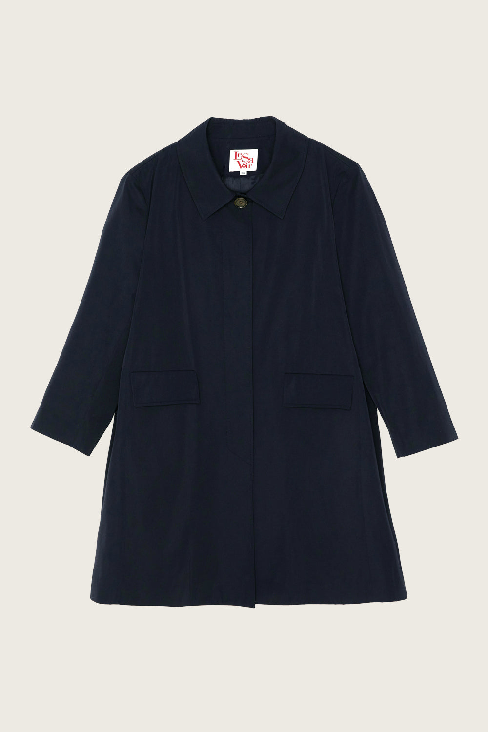 LESAVOIR, MANTEAU OVERSIZE BALMACAAN_BLEU MARINE