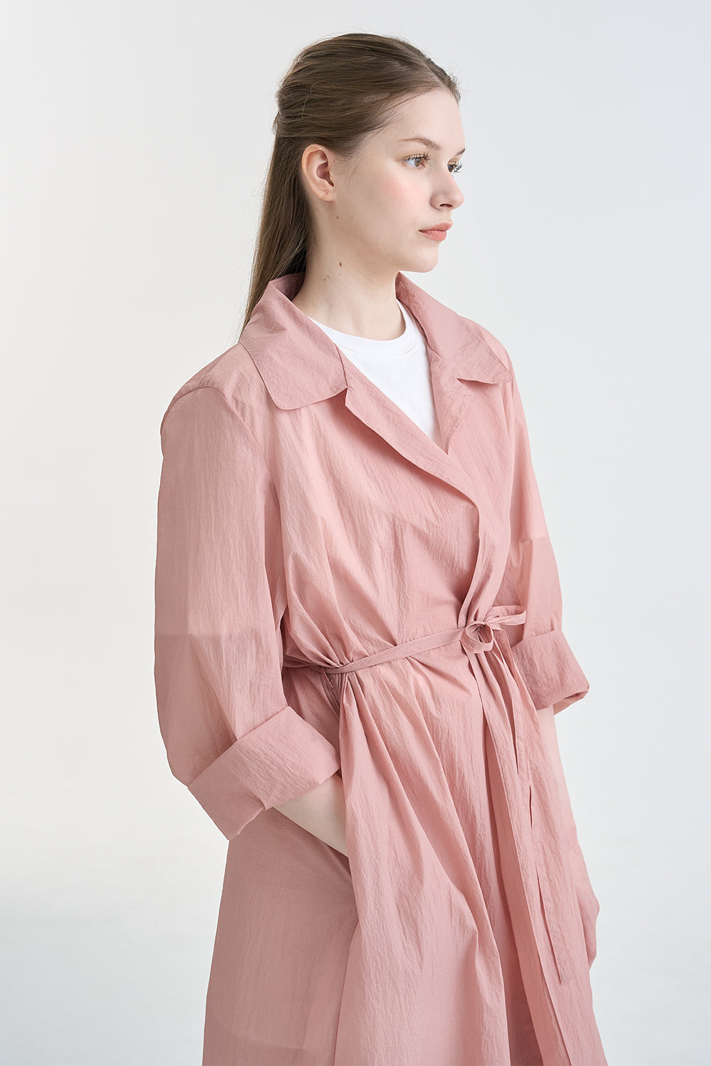 LESAVOIR, VESTE TRENCH COUPE-VENT_ROSE