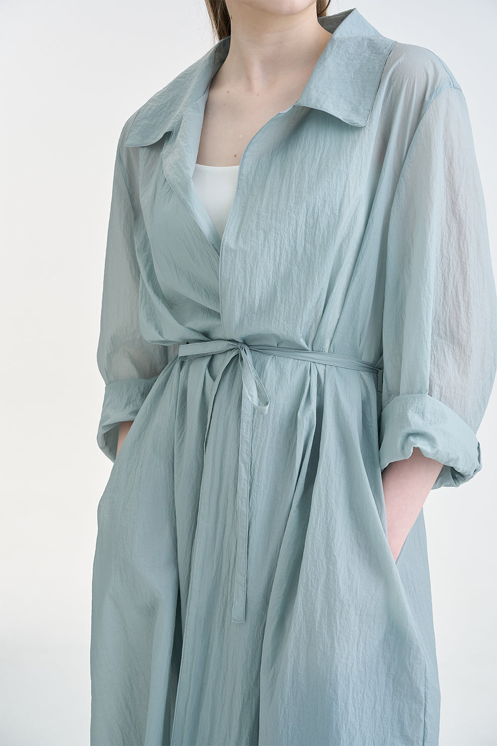 LESAVOIR, VESTE TRENCH COUPE-VENT_GRIS