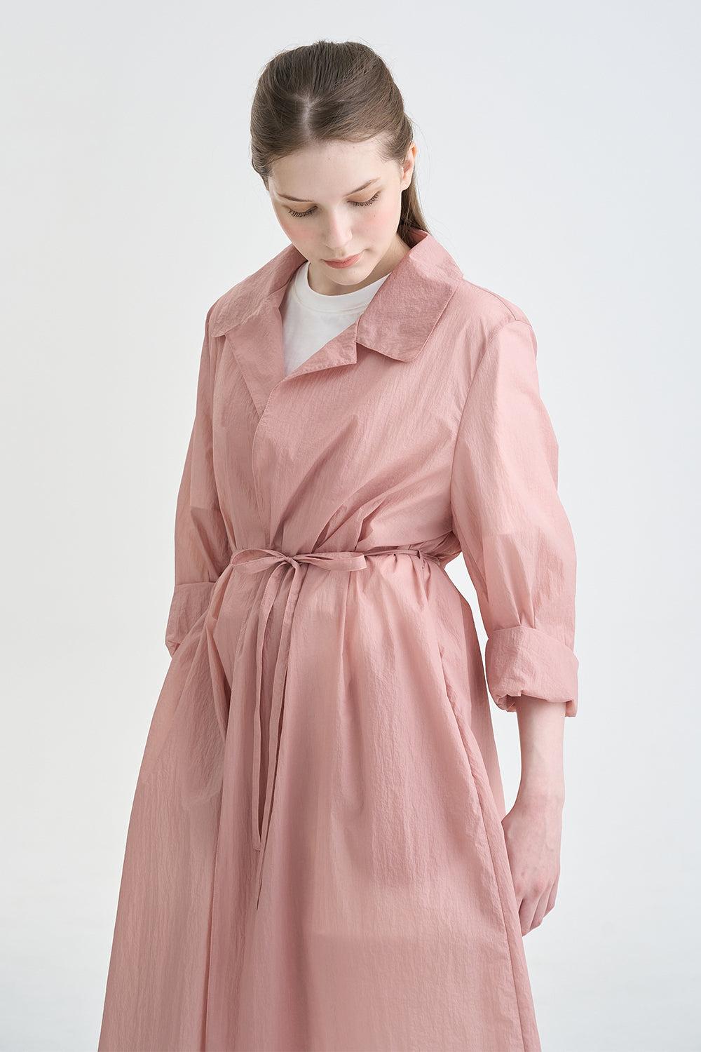 WINDBREAK TRENCH JACKET_PINK