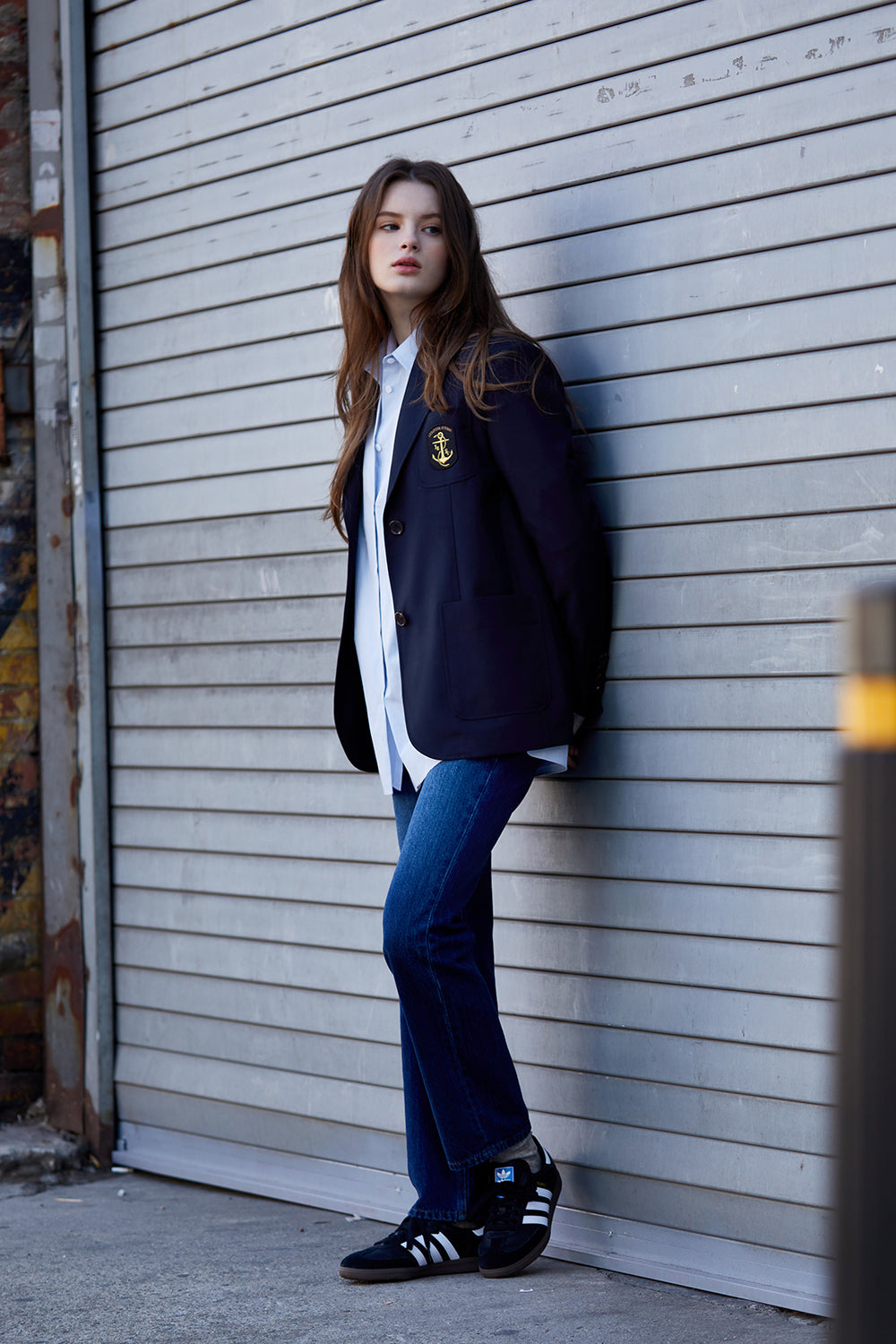 LESAVOIR, VESTE PREPPY OVERSIZE_BLEU MARINE