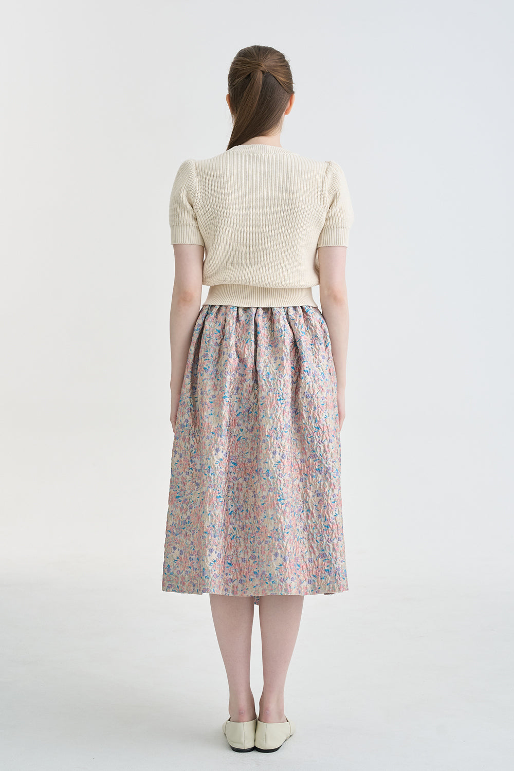 JACQUARD FULL SKIRT_PINK