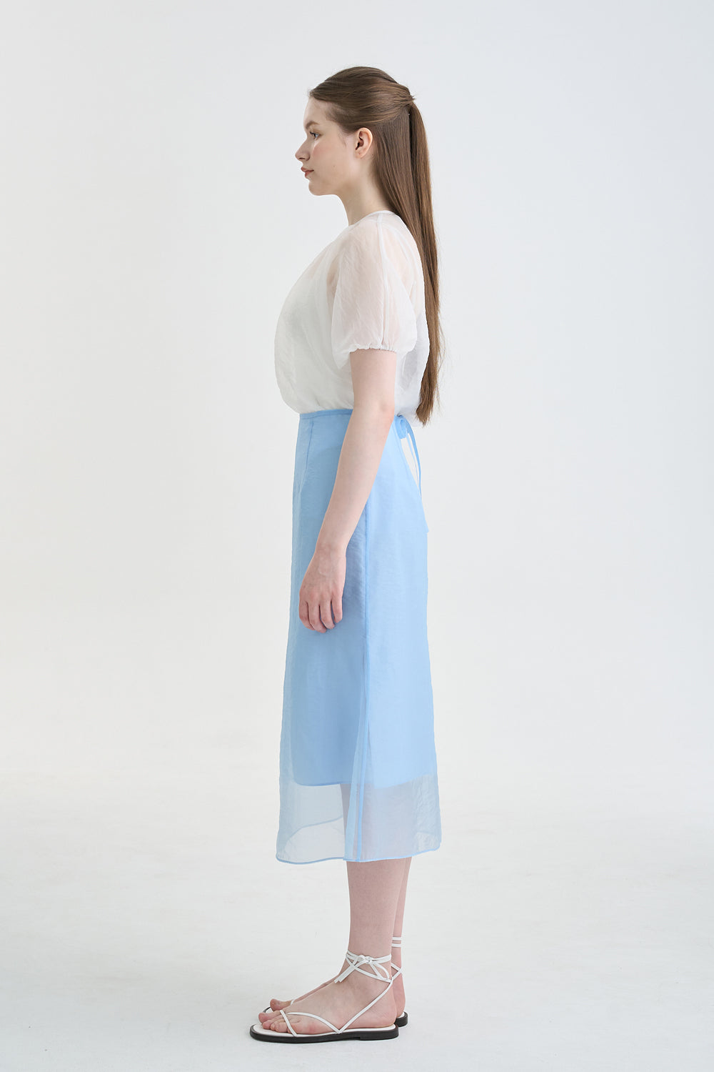 MERMAID SHEER SKIRT_BLUE