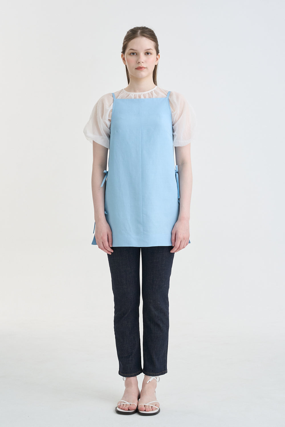 LINEN RIBBON TOP_BLUE