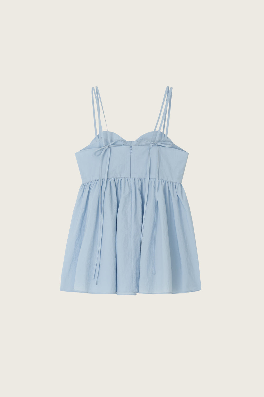 LESAVOIR, TOP PEPLUM À BIDES EN FORME DE CŒUR_BLEU