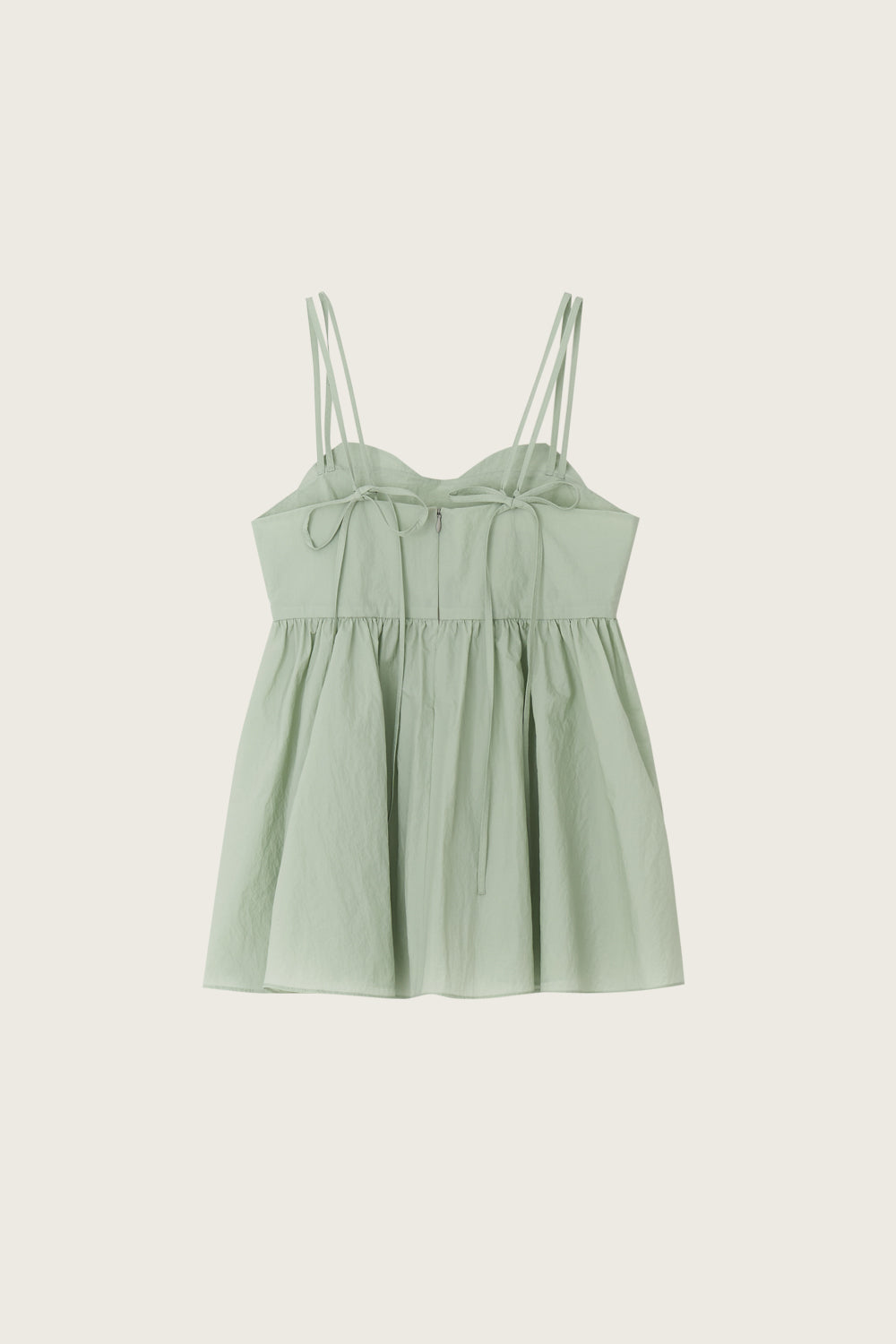 HEART STRAP PEPLUM TOP_MINT