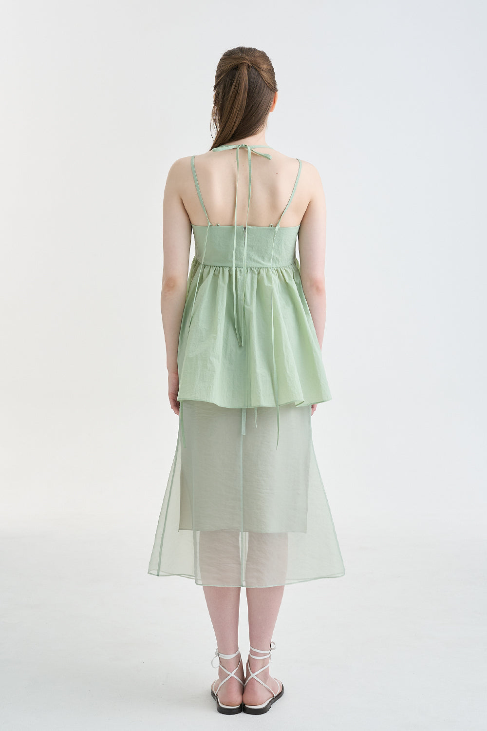 LESAVOIR, TOP PEPLUM À BIDES EN FORME DE CŒUR_MINT