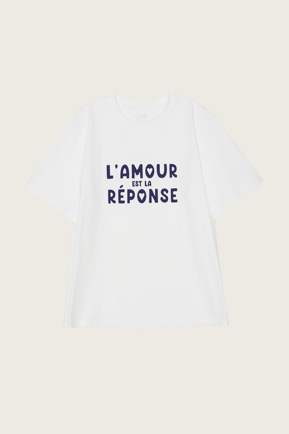 LESAVOIR, T-SHIRT "L'AMOUR"_BLEU MARINE