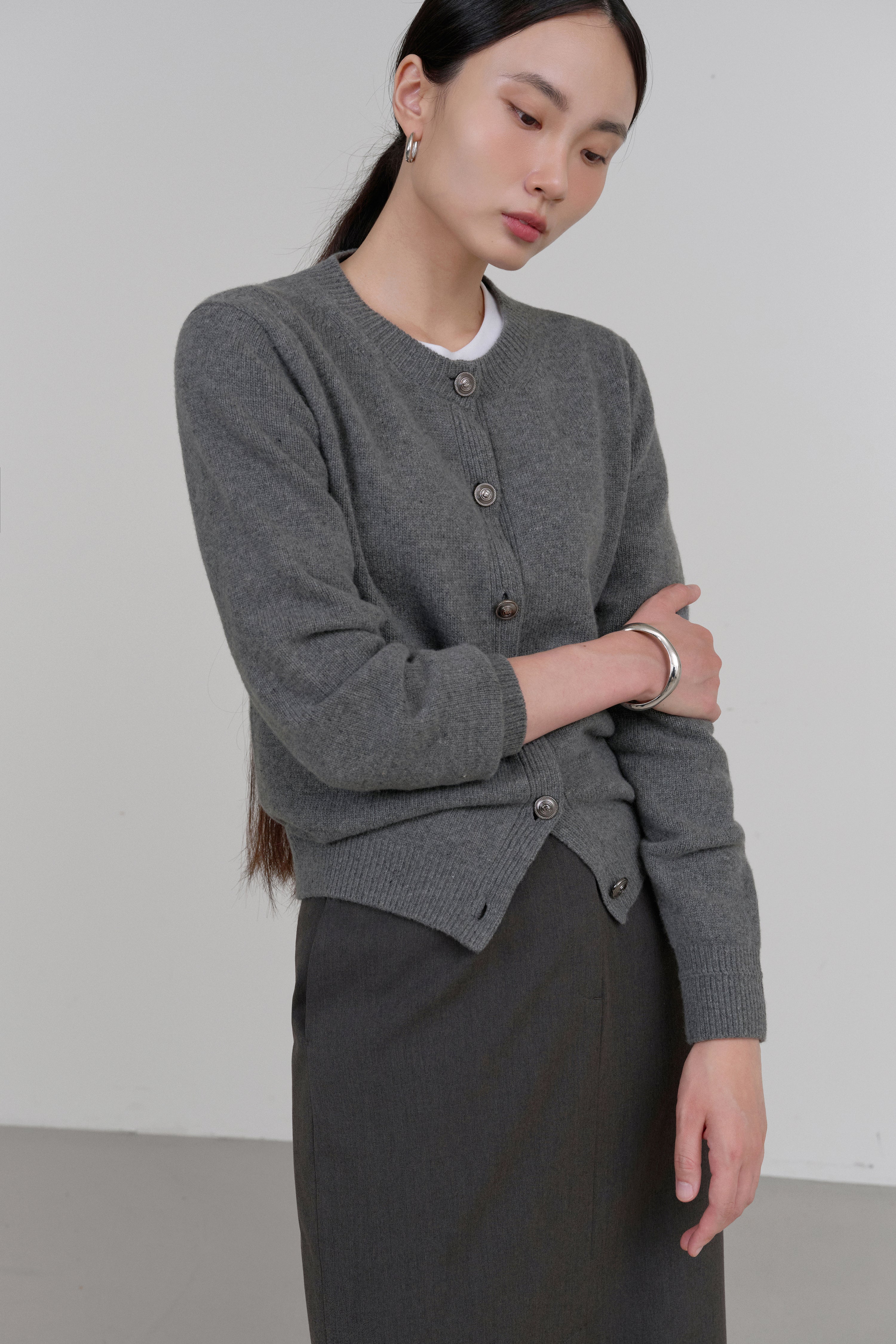 RB CASHMERE CARDIGAN_GREY