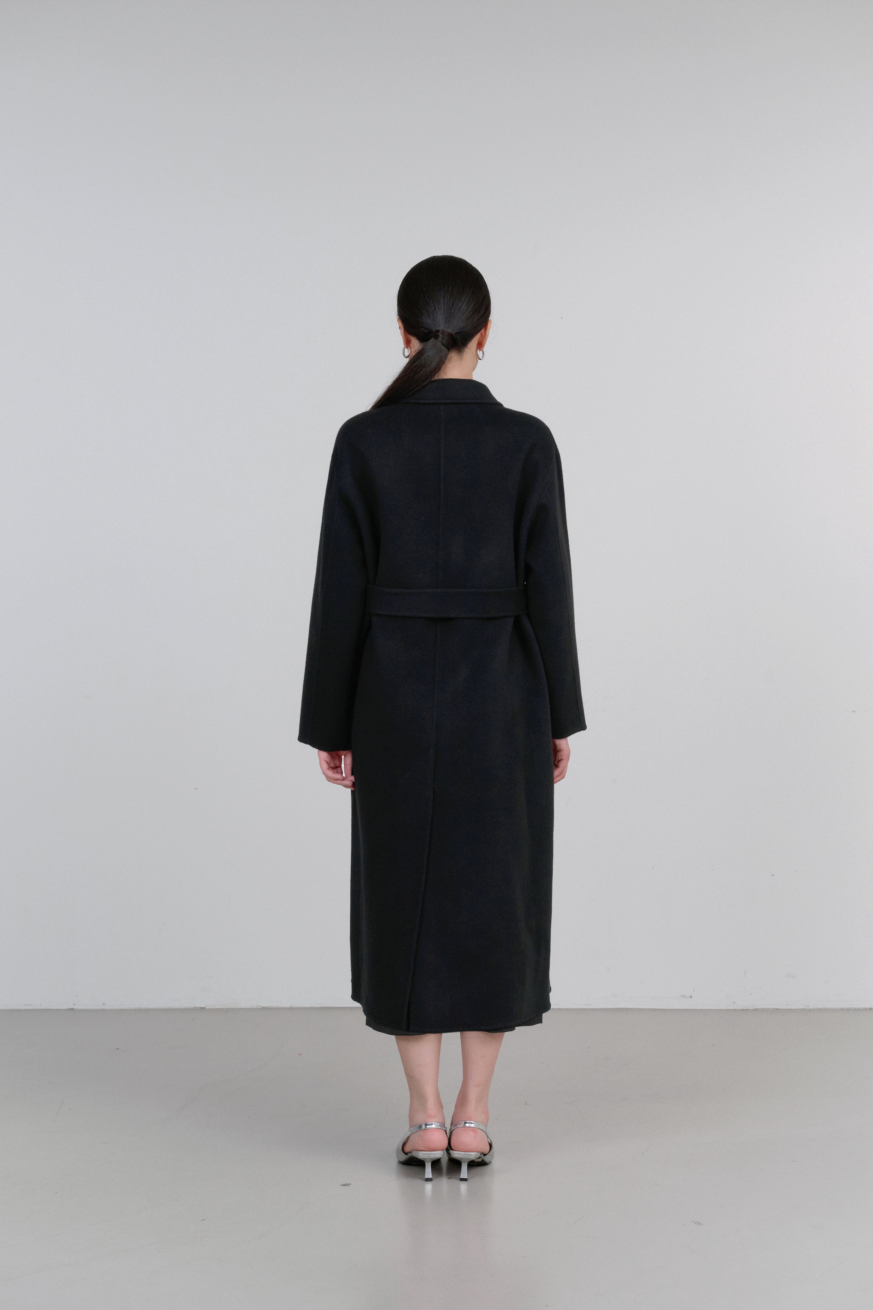 UNBAL COLLAR HANDMADE CASHMERE COAT_BLACK