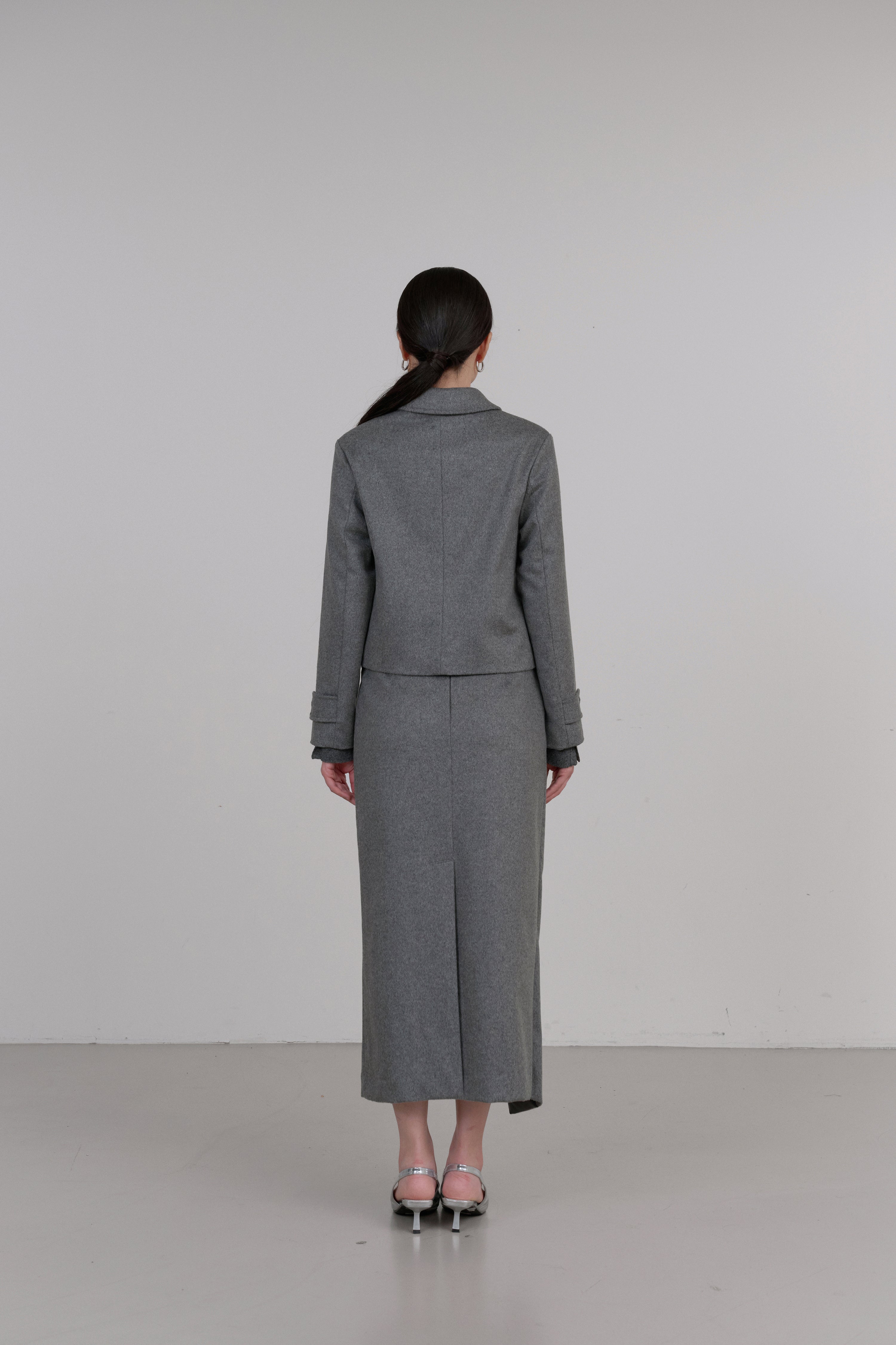 CHAIN WOOL JACKET_GREY