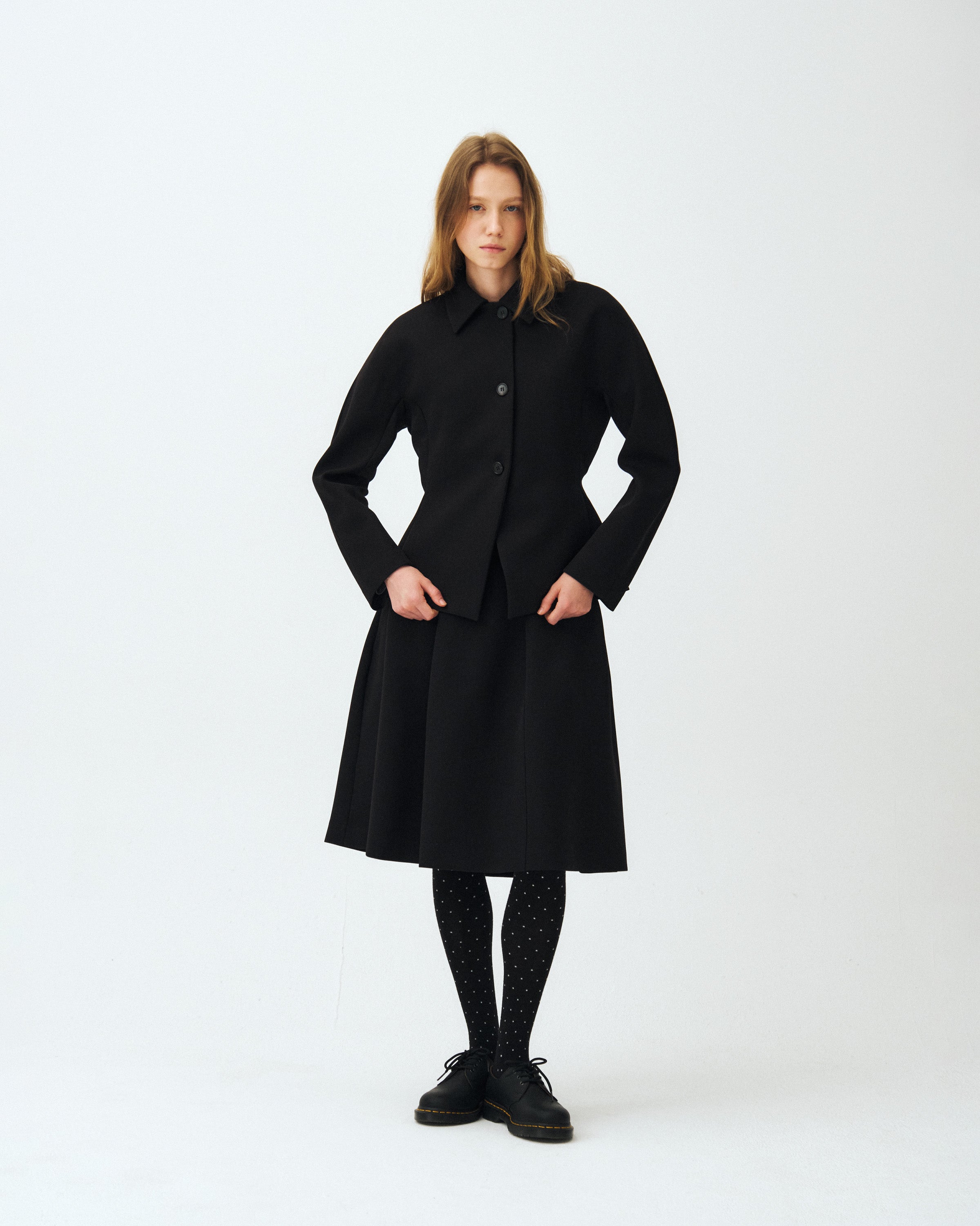 PETAL RAGLAN JACKET_BLACK