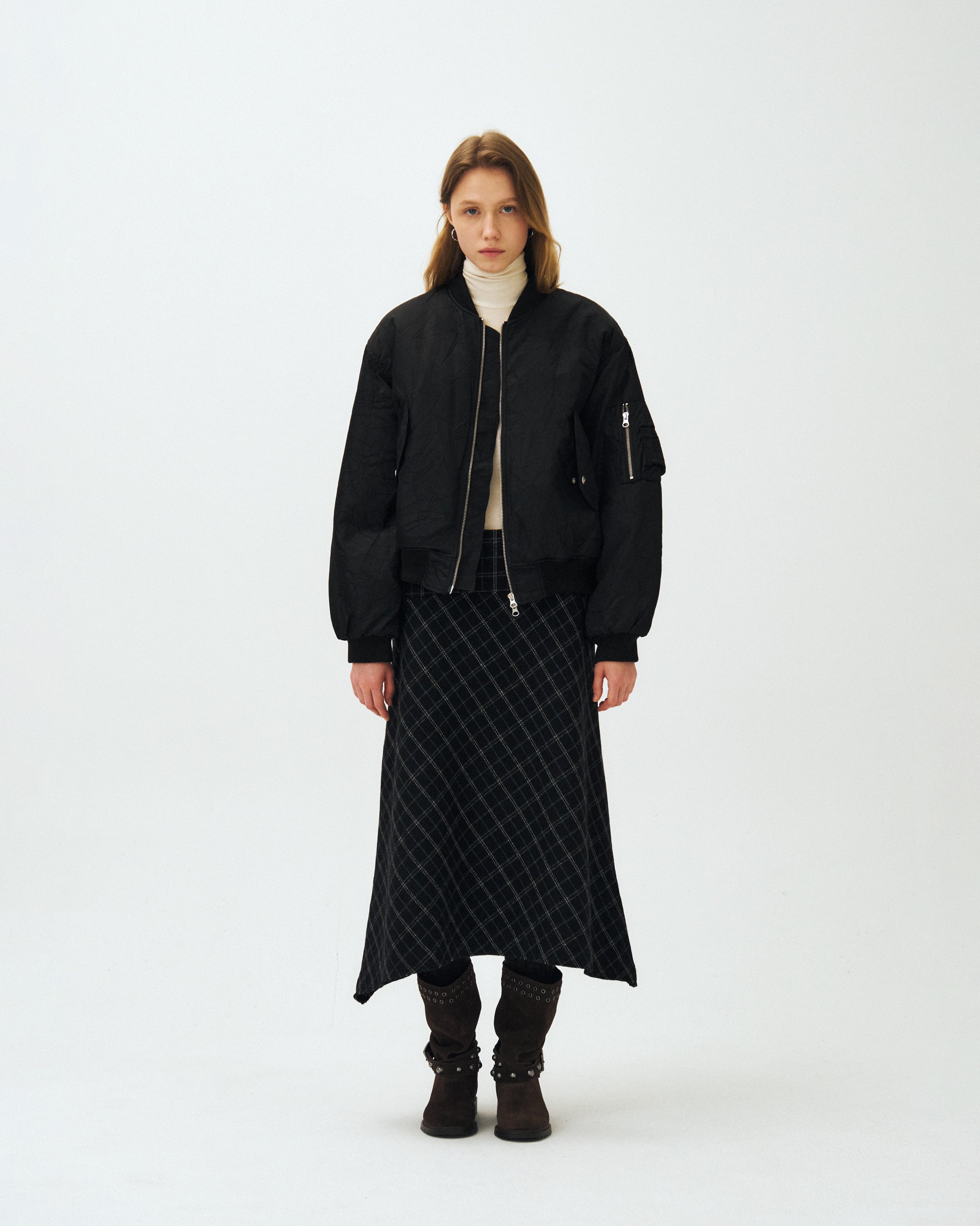 ALPHA CREASE MA-1 JACKET_BLACK