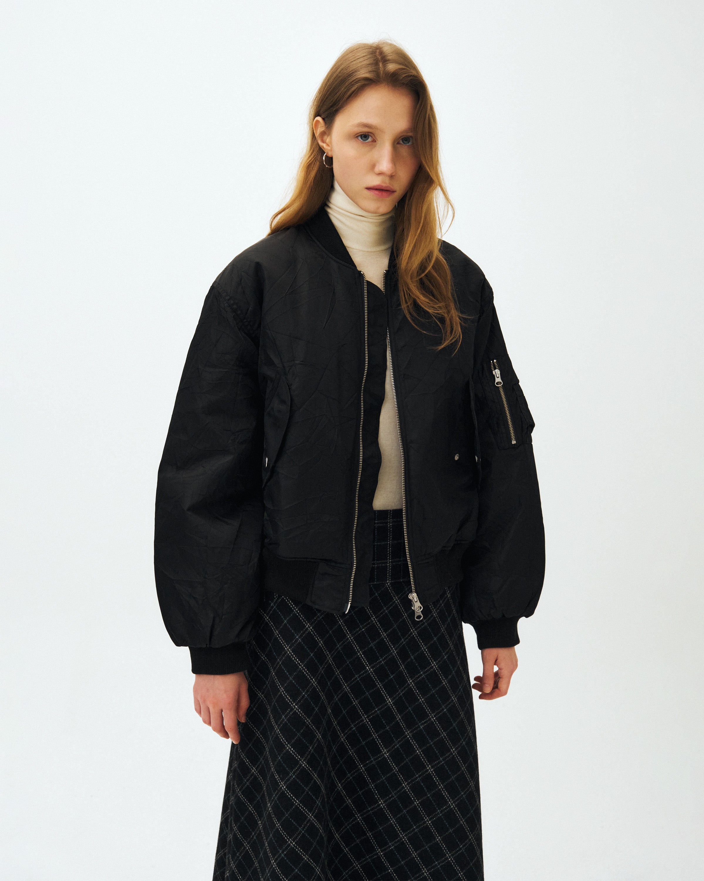 ALPHA CREASE MA-1 JACKET_BLACK