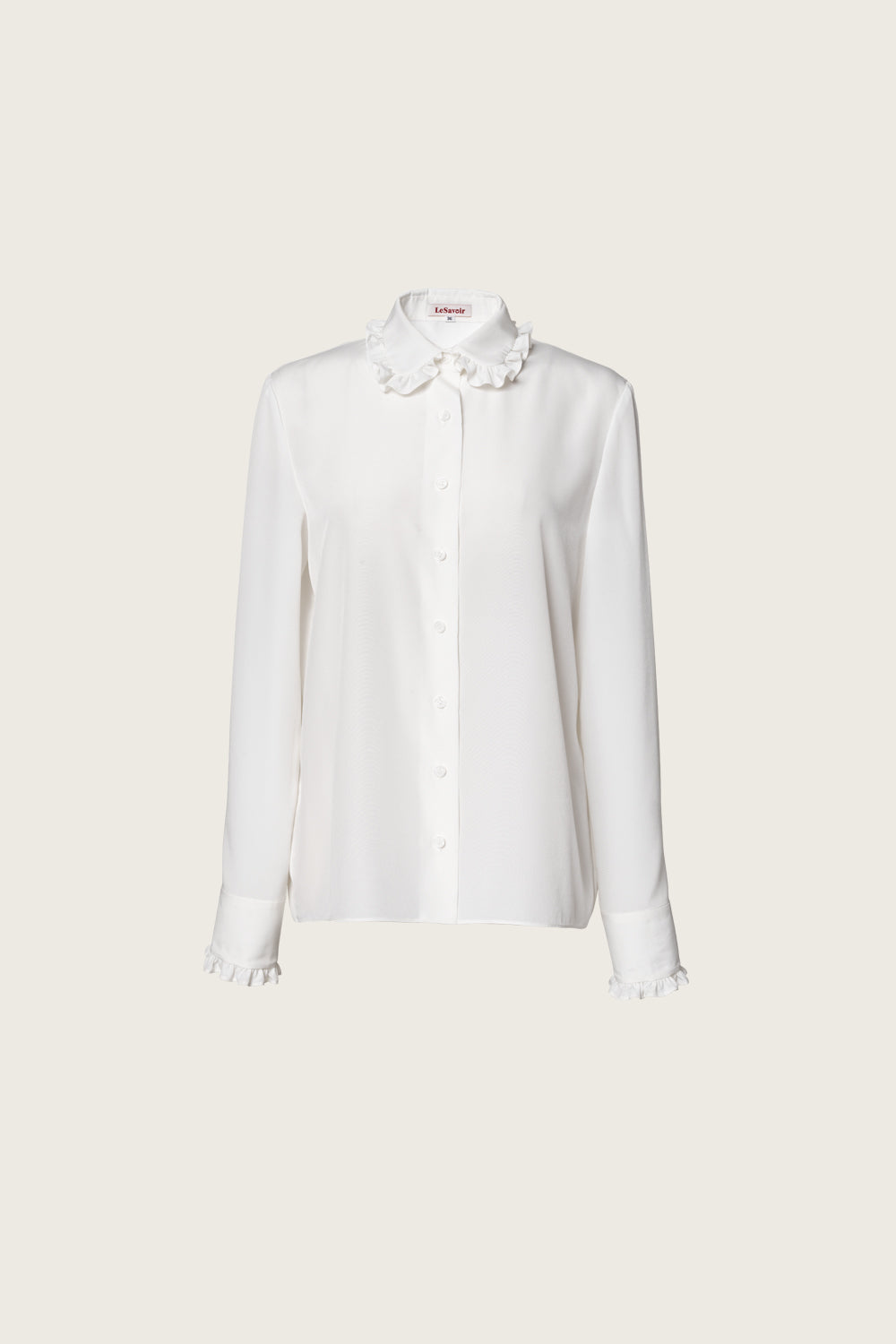 RUFFLE BLOUSE_WHITE