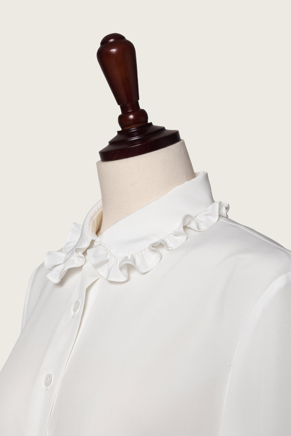 RUFFLE BLOUSE_WHITE