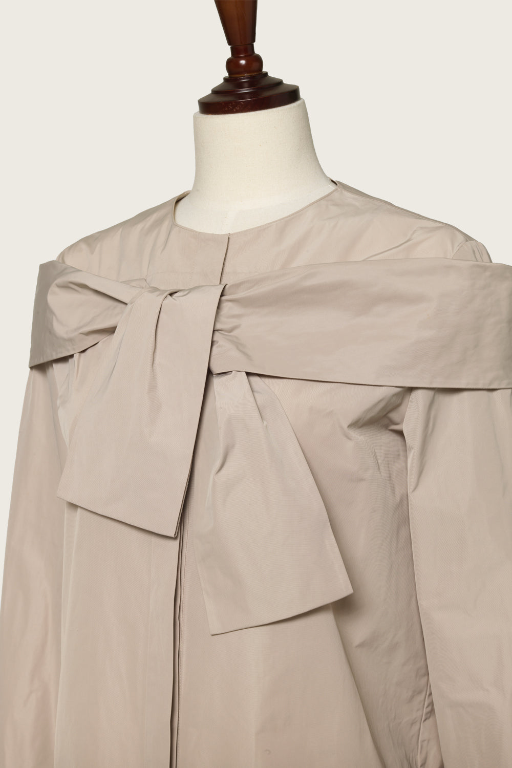FAILLE BOW SHIRT_BEIGE