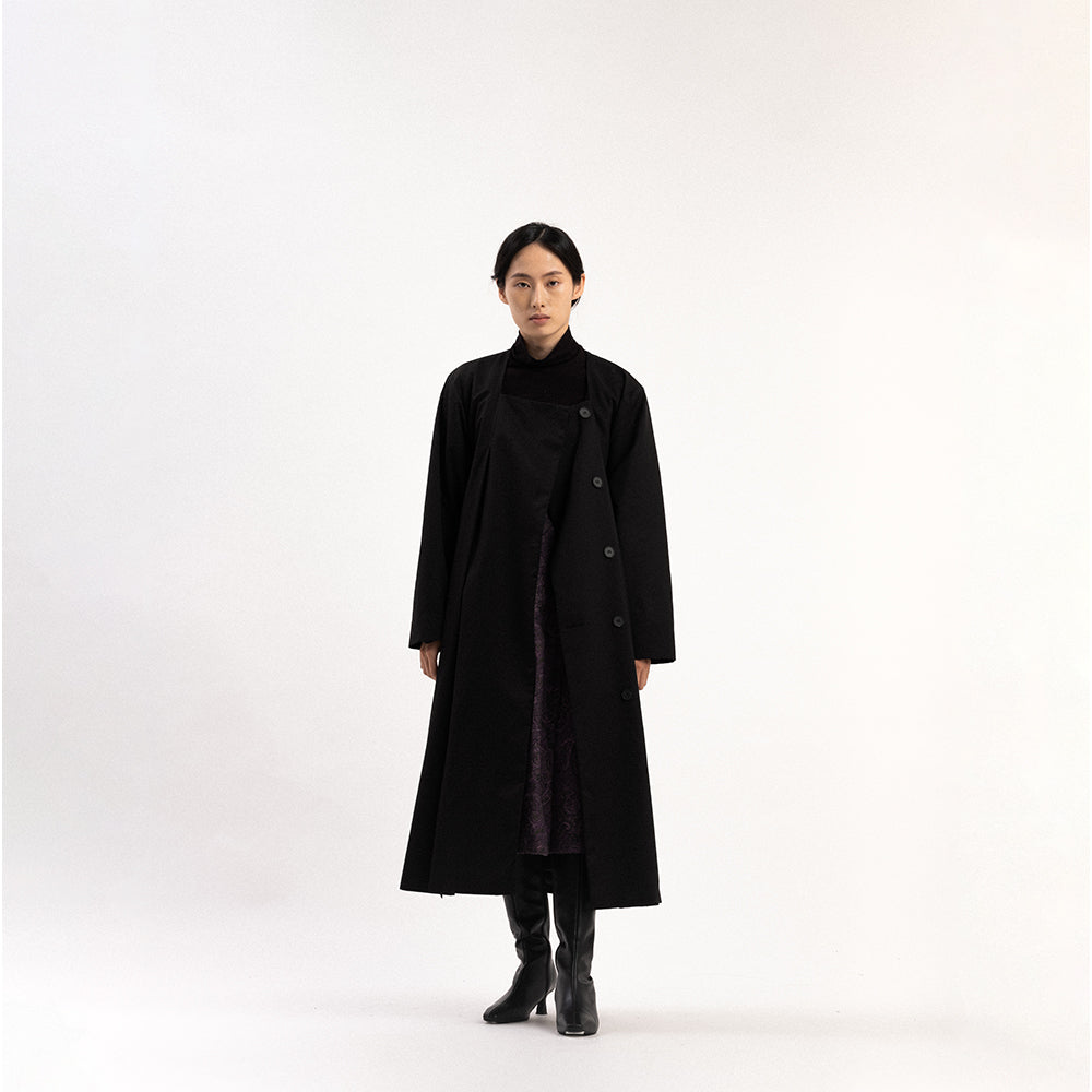 DRUMAGI TENCH COAT_BLACK