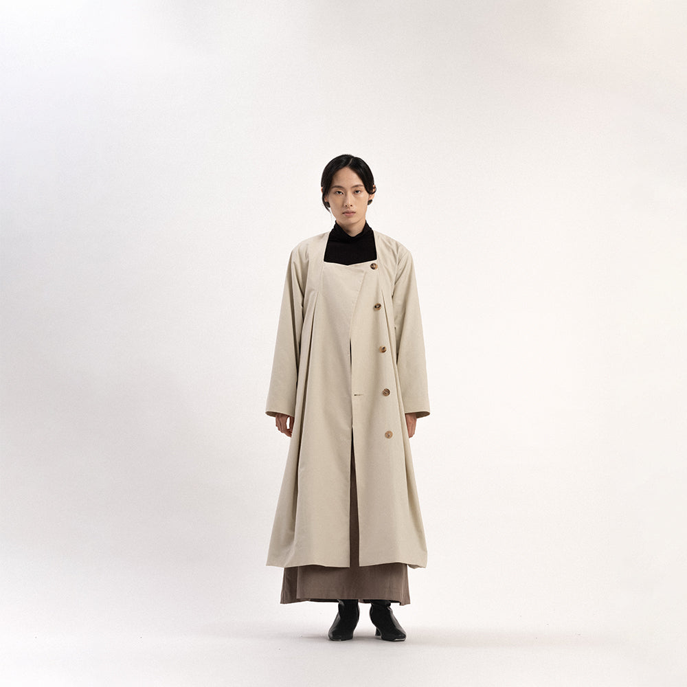 DRUMAGI TENCH COAT_KAKI GRIS