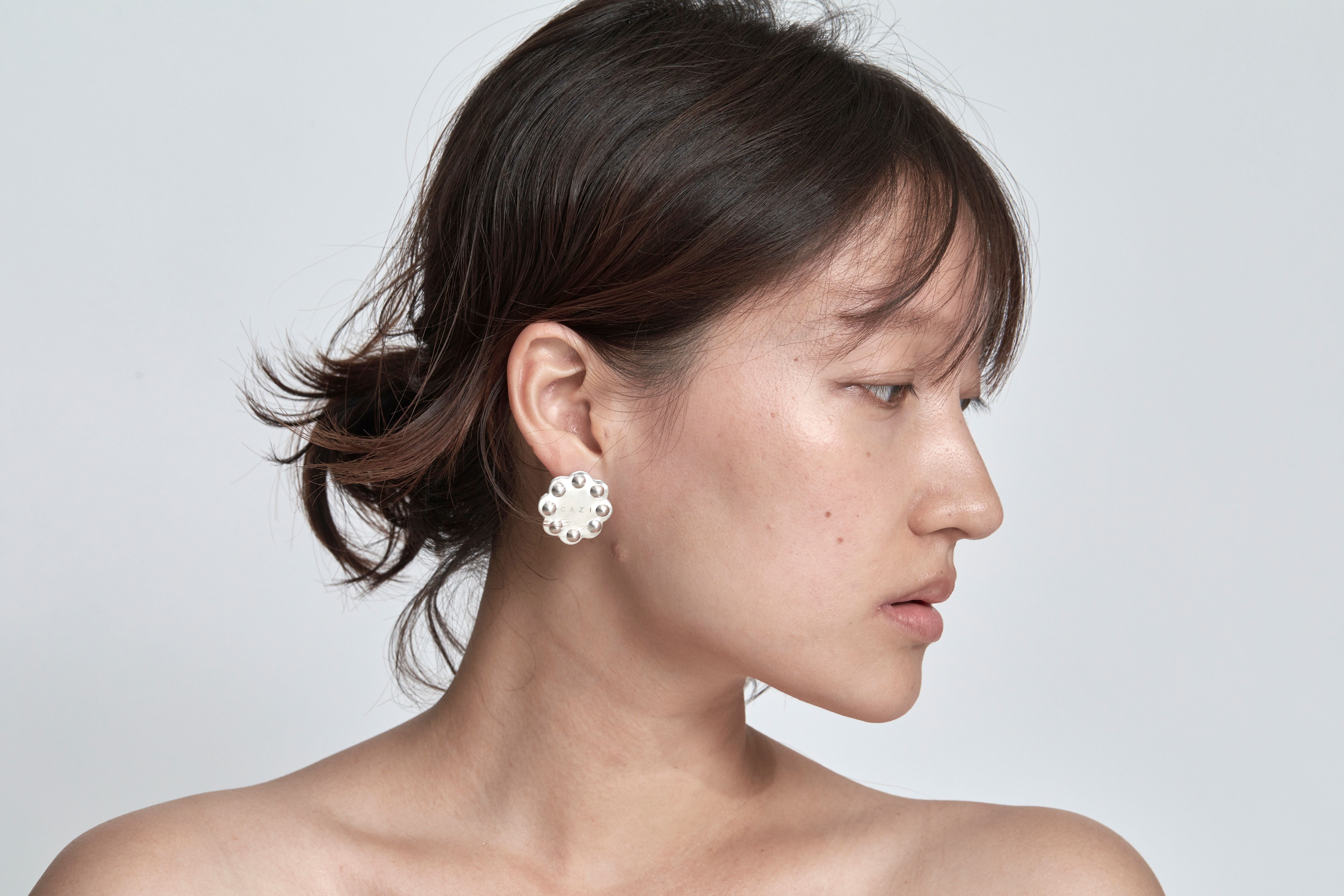 CHRYSANTHEMUM EARRINGS_SILVER