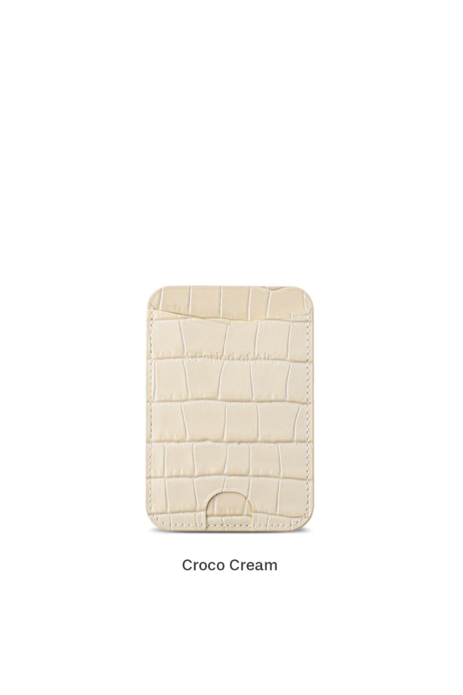 MAGSAFE LEATHER WALLET_CROCO CREAM
