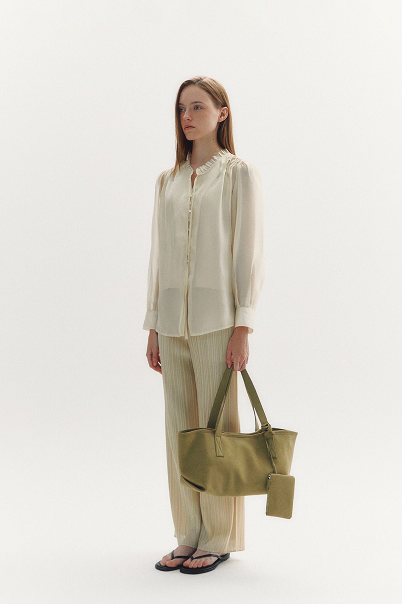 MODERN PLEATS PANTS_BEIGE