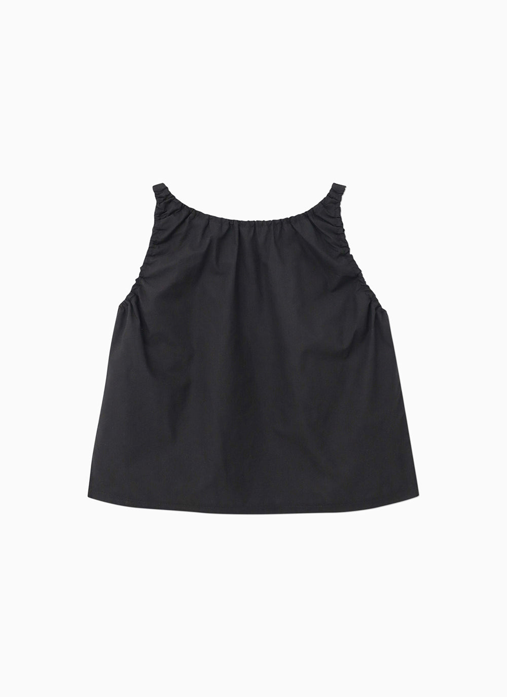 NINA SHIRRING SLEEVELESS_NOIR