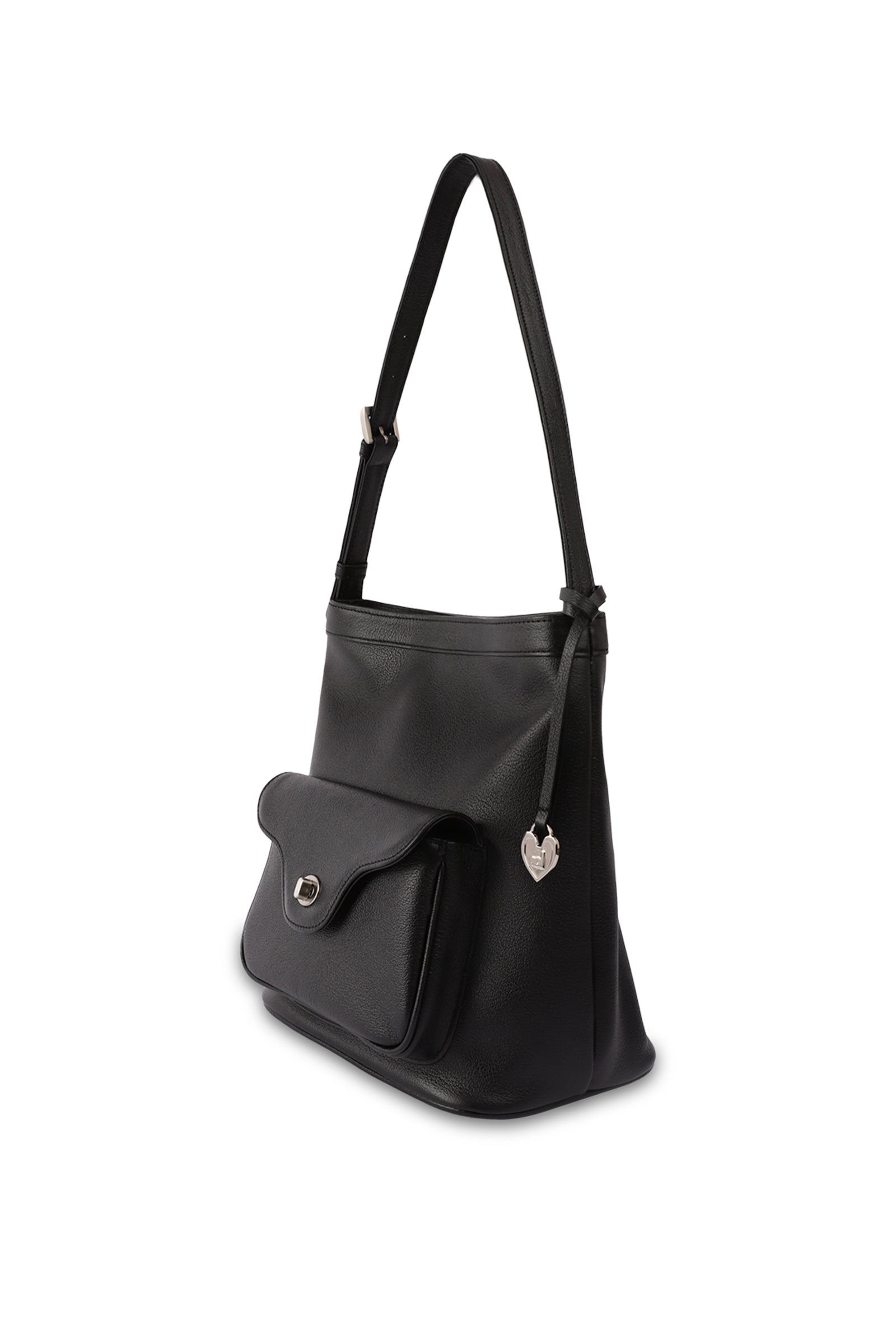SUAVE LEATHER BUCKET BAG_BLACK