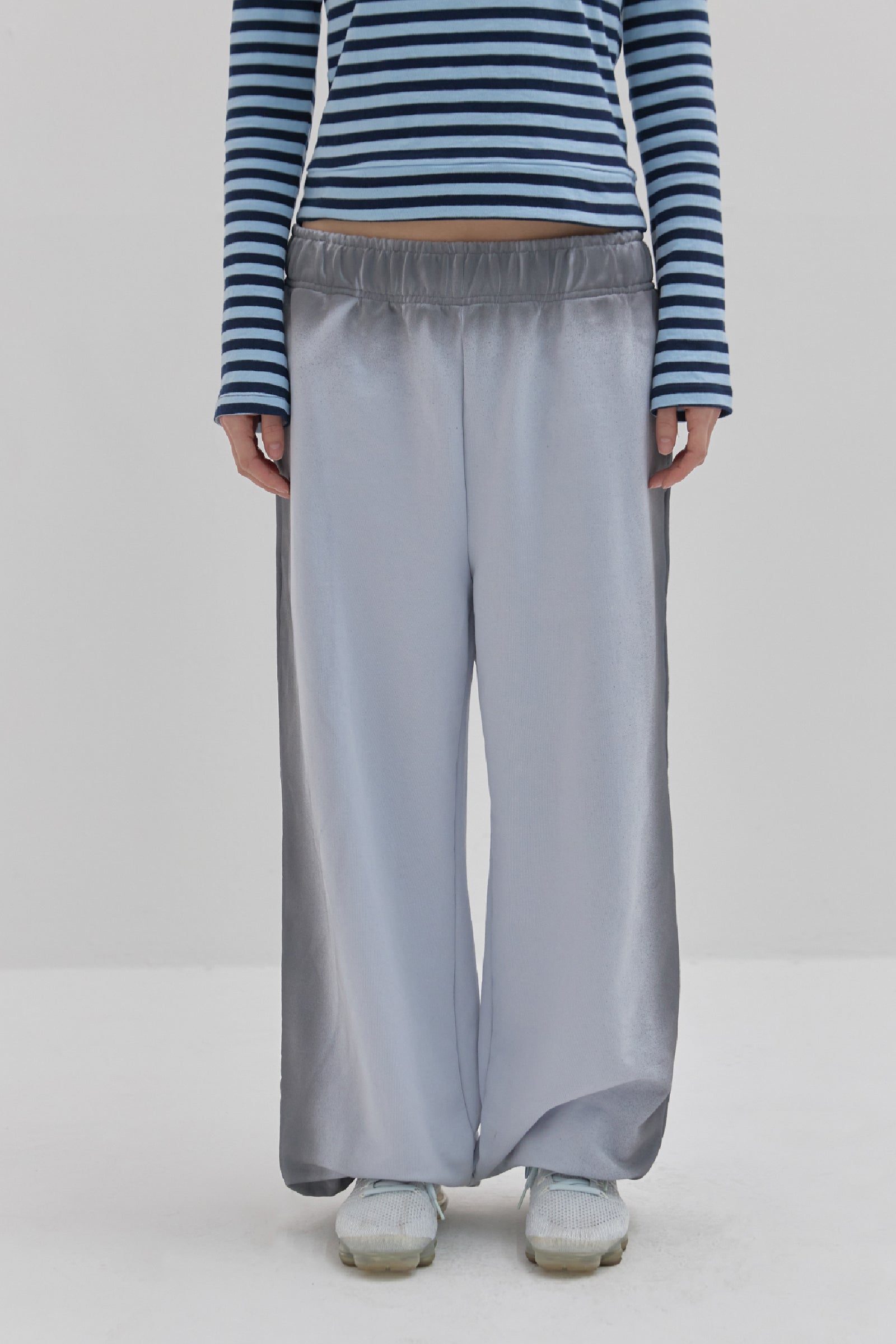 HAND SPRAYED JERSEY PANTS_SKY BLUE